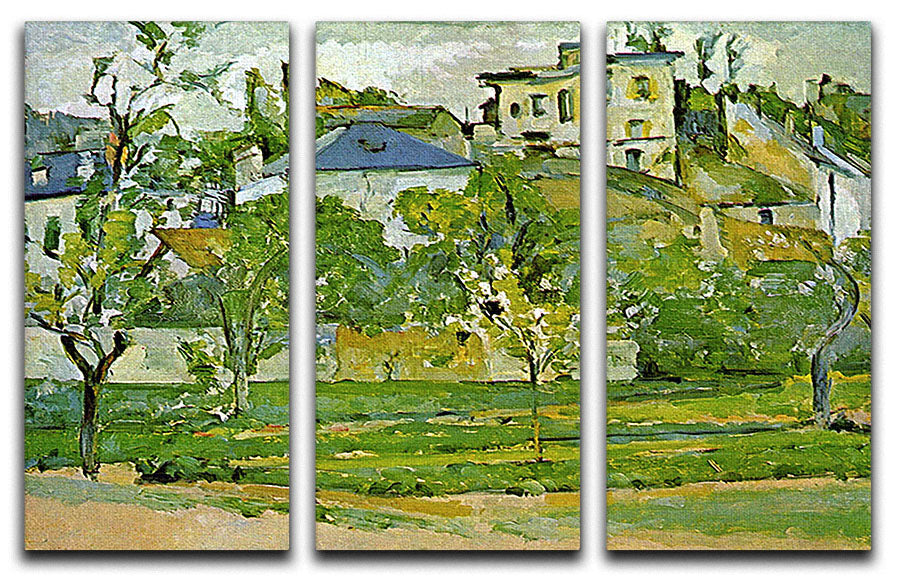 Fruit garden in Pontoise by Cezanne 3 Split Panel Canvas Print - Canvas Art Rocks - 1