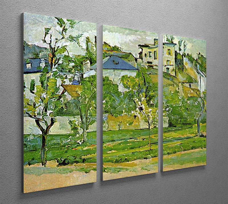 Fruit garden in Pontoise by Cezanne 3 Split Panel Canvas Print - Canvas Art Rocks - 2