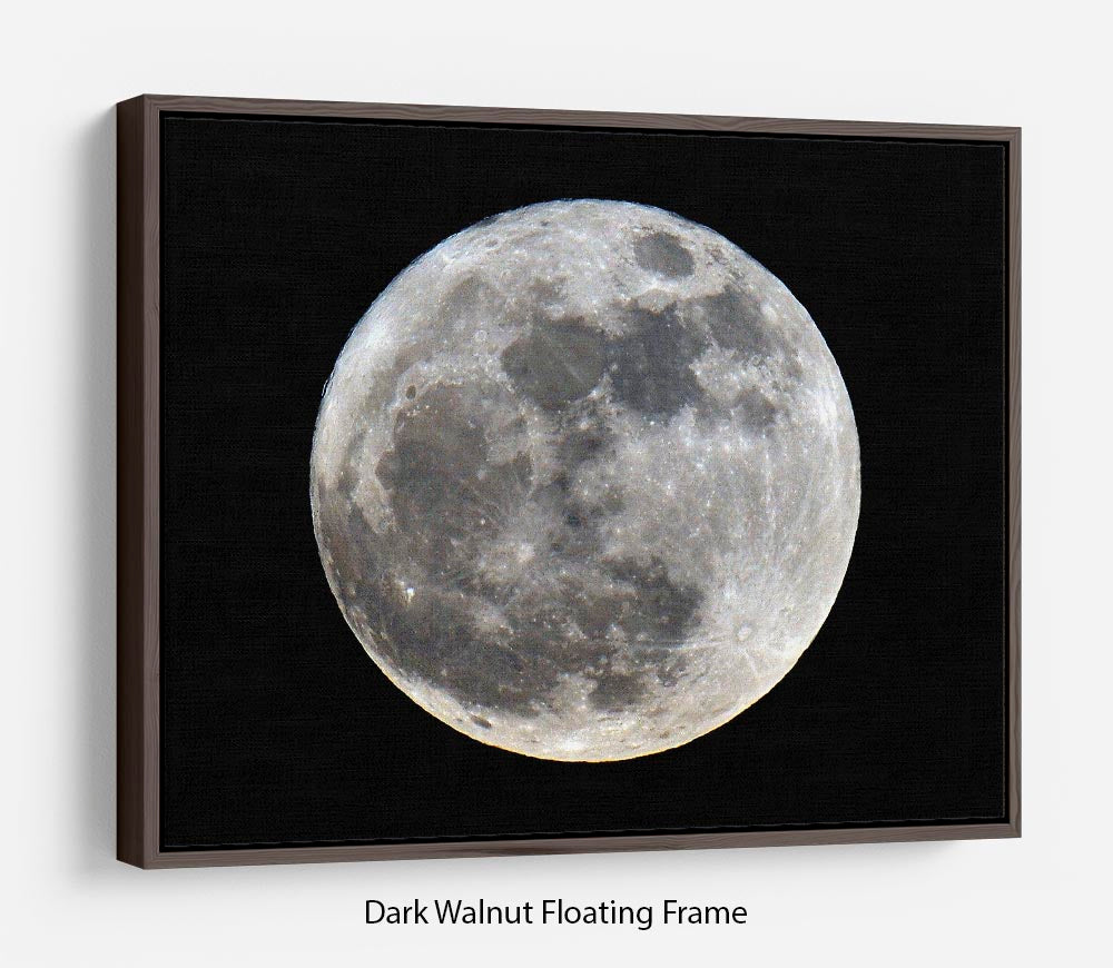 Full Moon Floating Frame Canvas - Canvas Art Rocks - 5