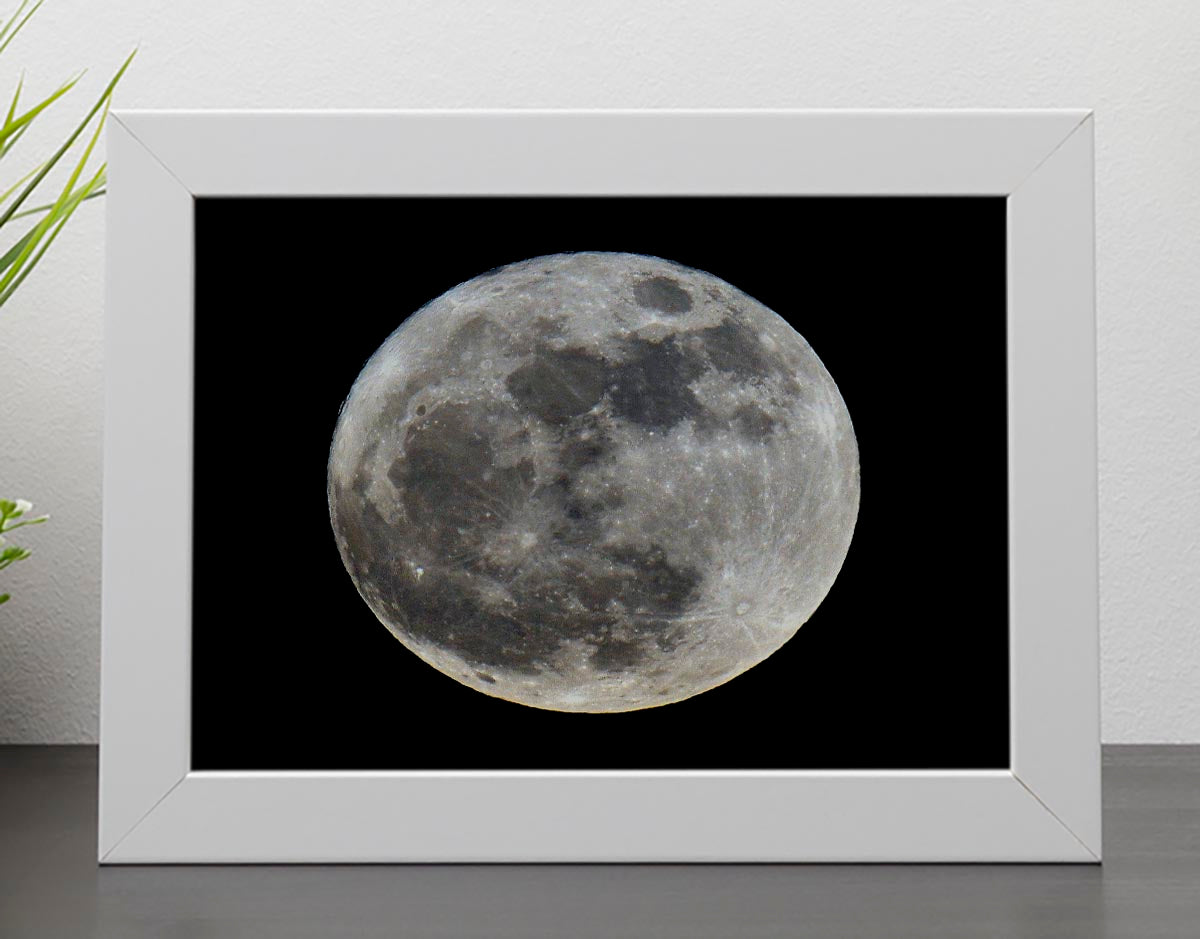 Full Moon Framed Print - Canvas Art Rocks - 4