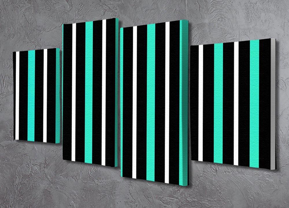 Funky Stripes FS1 4 Split Panel Canvas - Canvas Art Rocks - 2