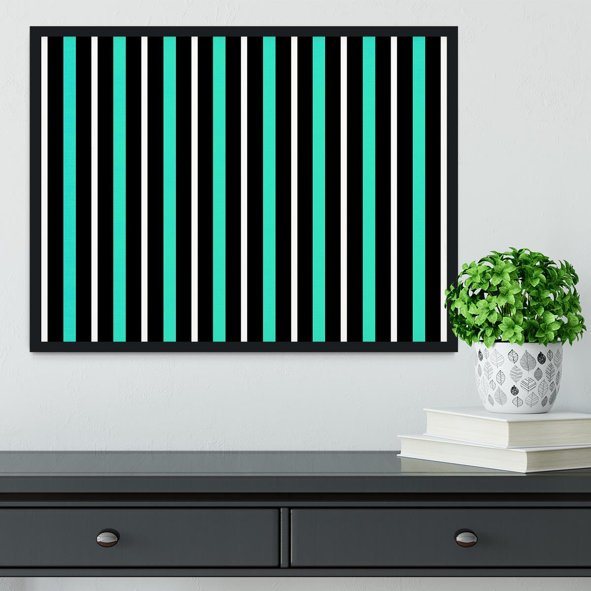 Funky Stripes FS1 Framed Print - Canvas Art Rocks - 2