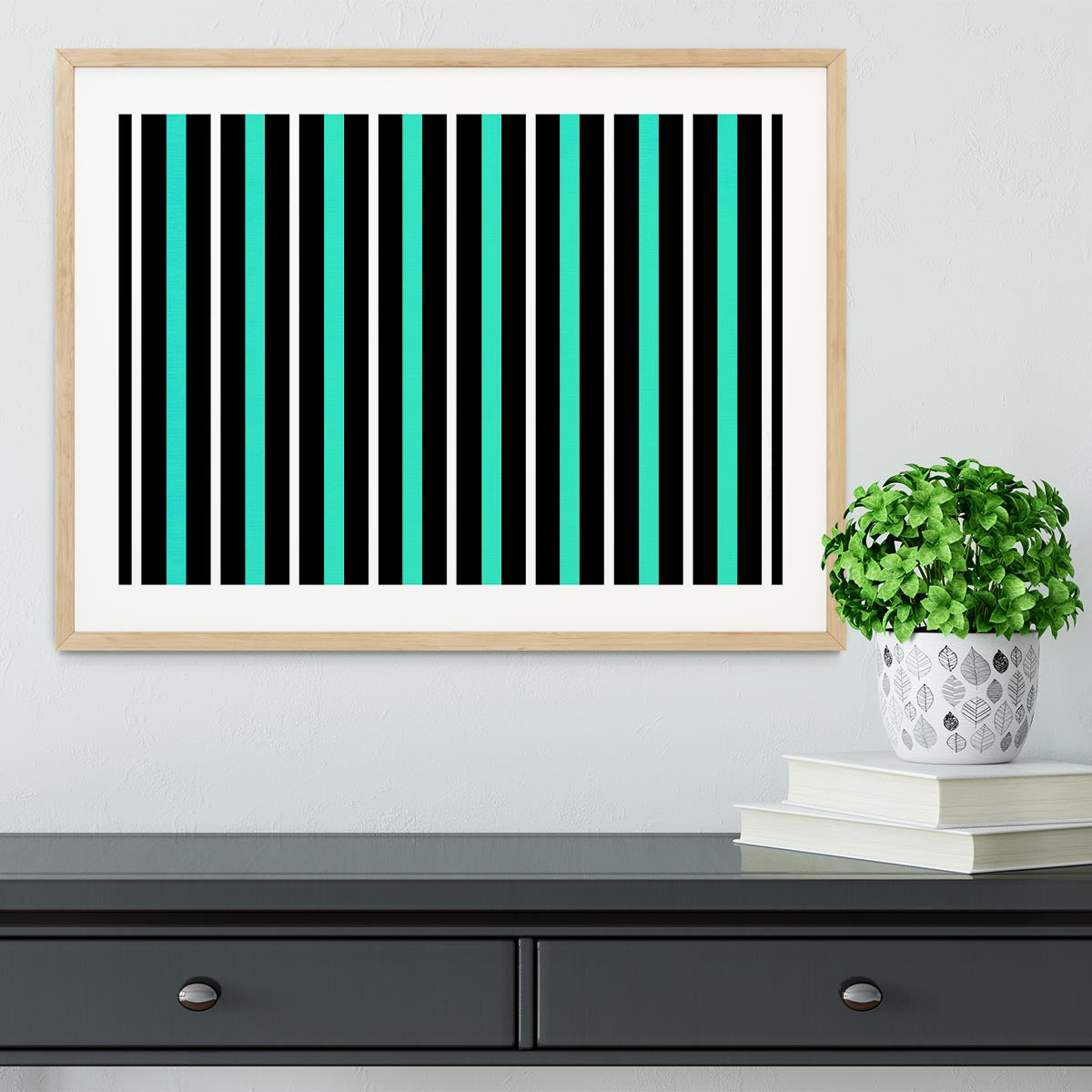 Funky Stripes FS1 Framed Print - Canvas Art Rocks - 3