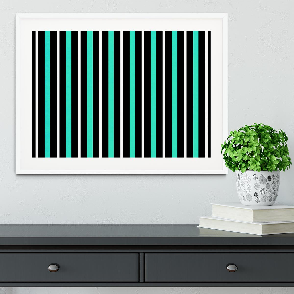 Funky Stripes FS1 Framed Print - Canvas Art Rocks - 5