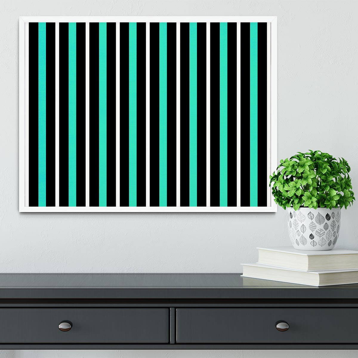 Funky Stripes FS1 Framed Print - Canvas Art Rocks -6