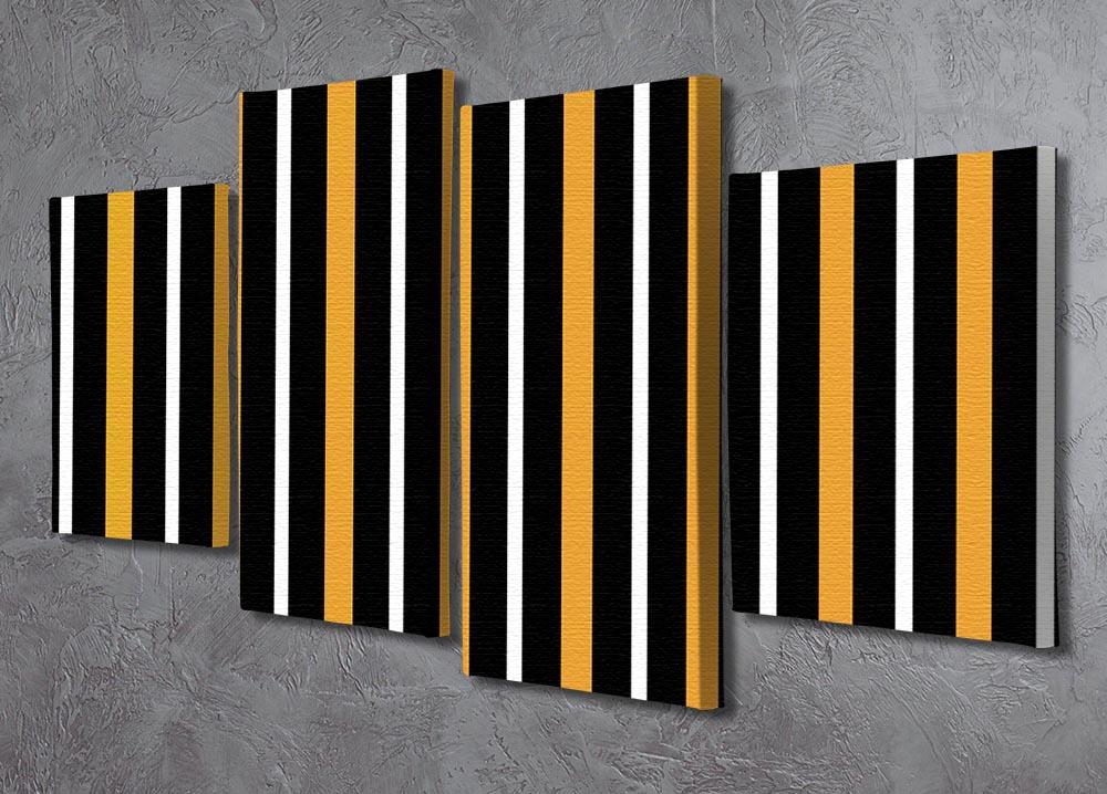 Funky Stripes FS2 4 Split Panel Canvas - Canvas Art Rocks - 2