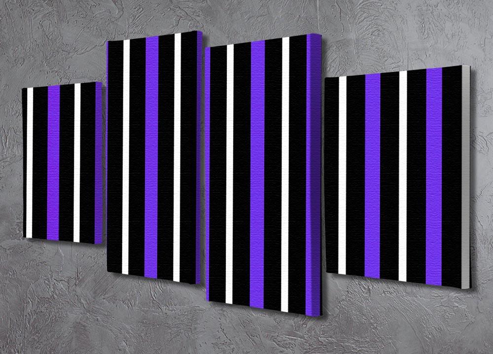 Funky Stripes FS3 4 Split Panel Canvas - Canvas Art Rocks - 2