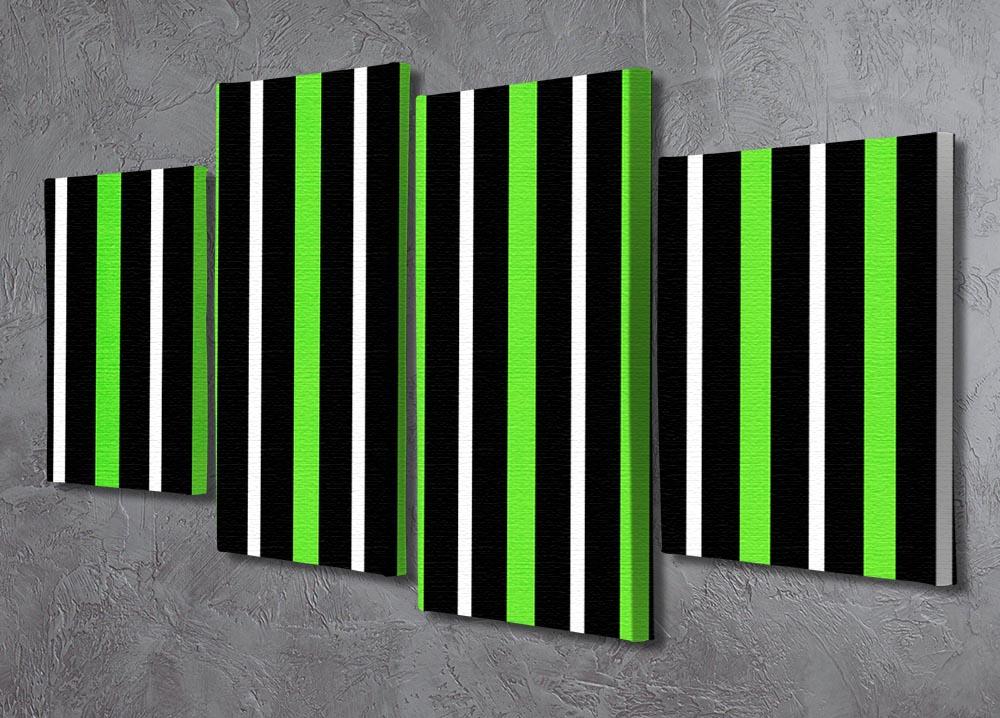 Funky Stripes FS5 4 Split Panel Canvas - Canvas Art Rocks - 2