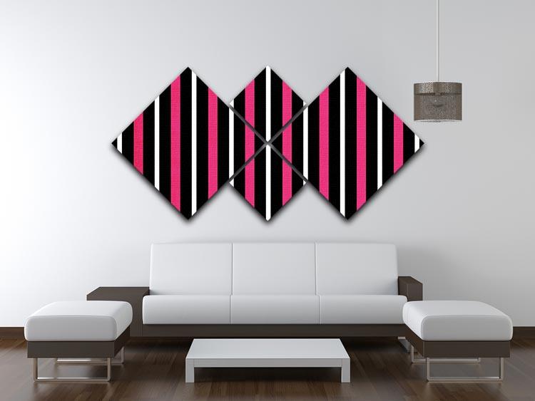 Funky Stripes FS 4 Square Multi Panel Canvas - Canvas Art Rocks - 3