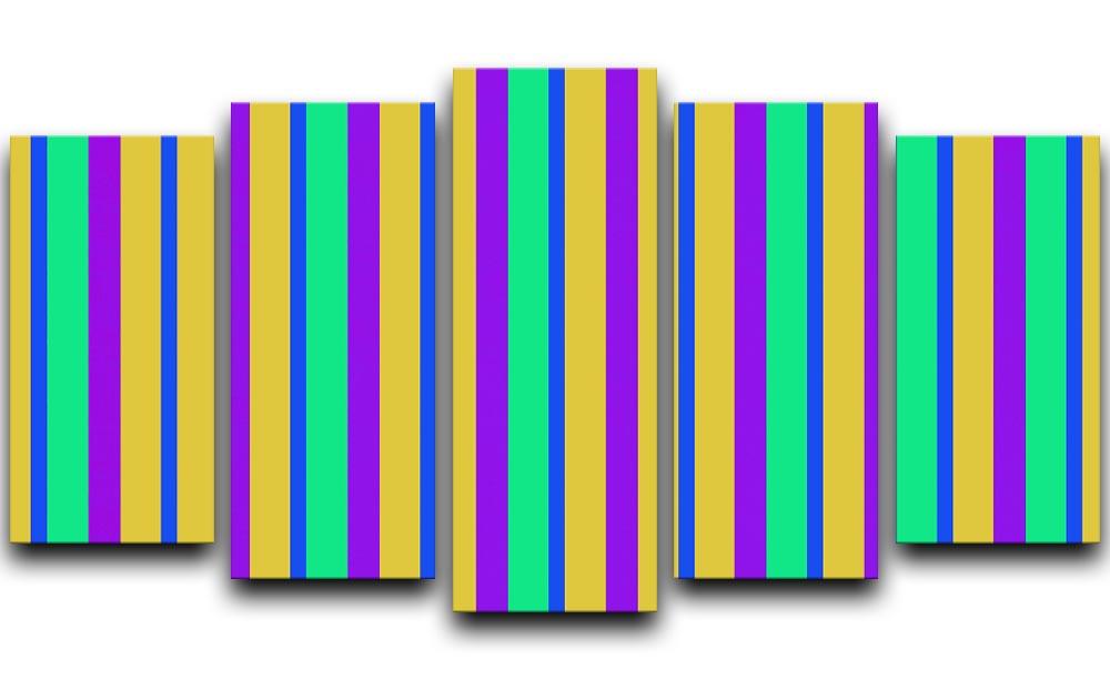 Funky Stripes Multi 2 5 Split Panel Canvas  - Canvas Art Rocks - 1