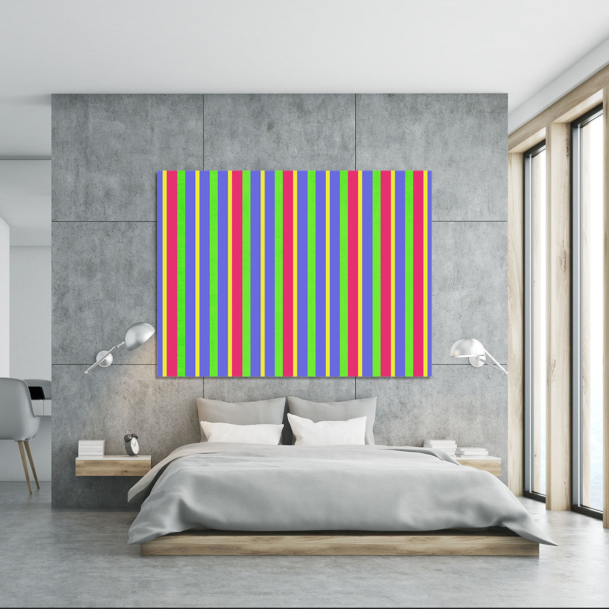 Funky Stripes Multi Canvas Print or Poster - Canvas Art Rocks - 5