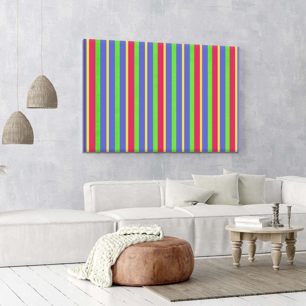 Funky Stripes Multi Canvas Print or Poster - Canvas Art Rocks - 6