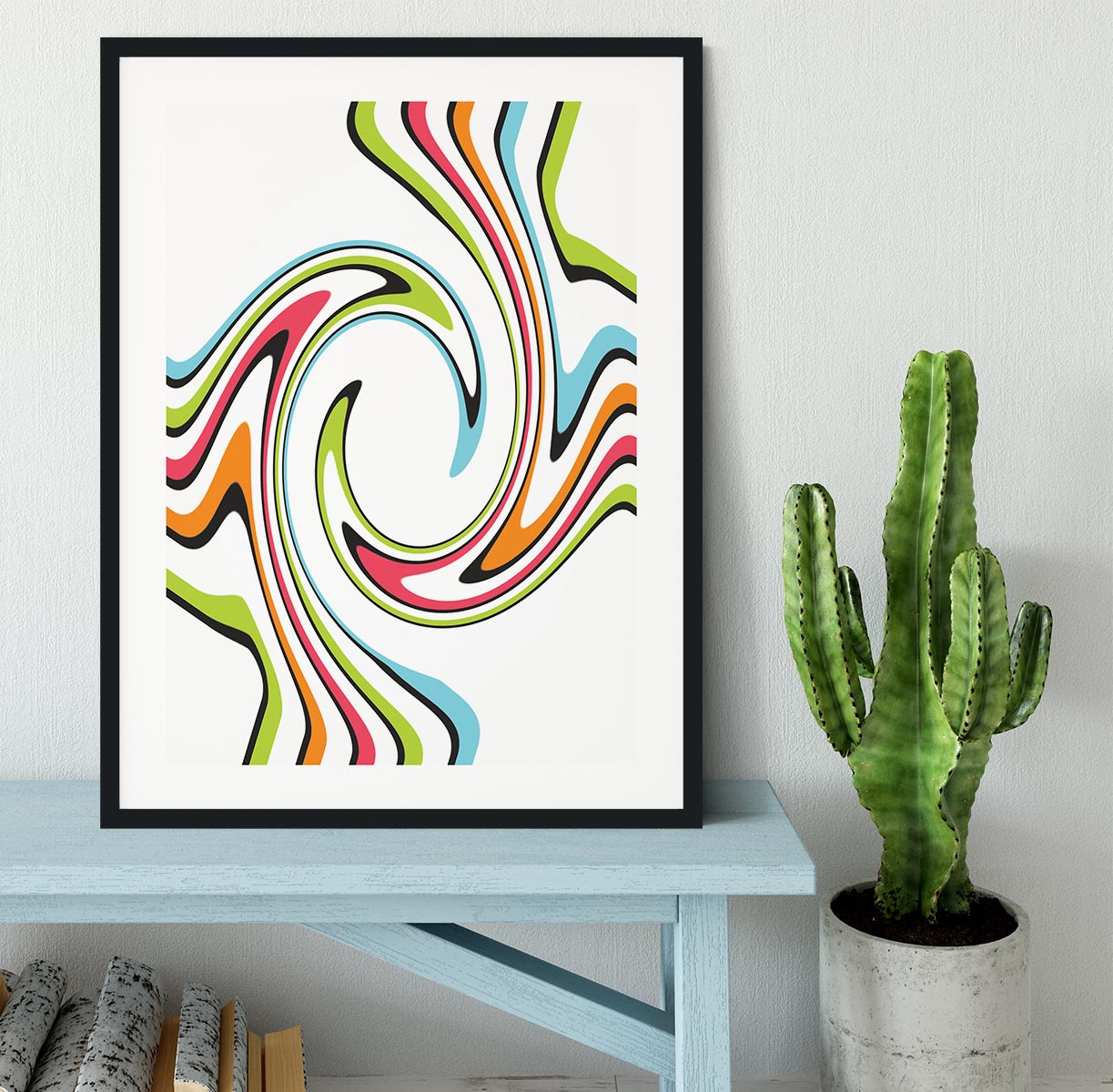 Funky Twirl Framed Print - Canvas Art Rocks - 1