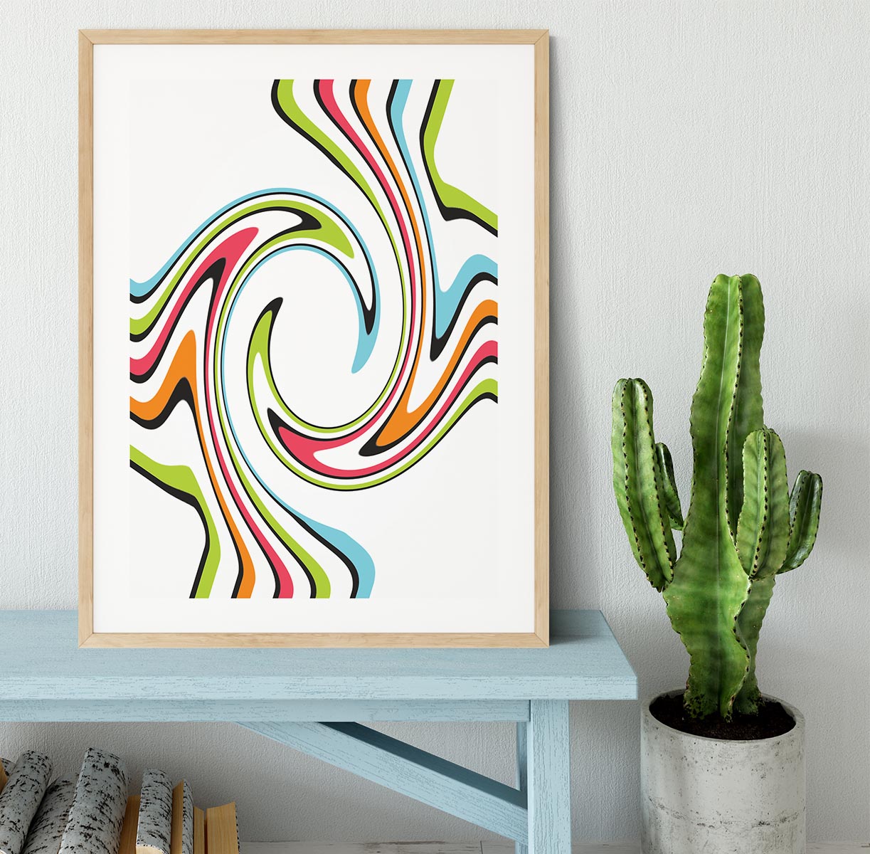 Funky Twirl Framed Print - Canvas Art Rocks - 3