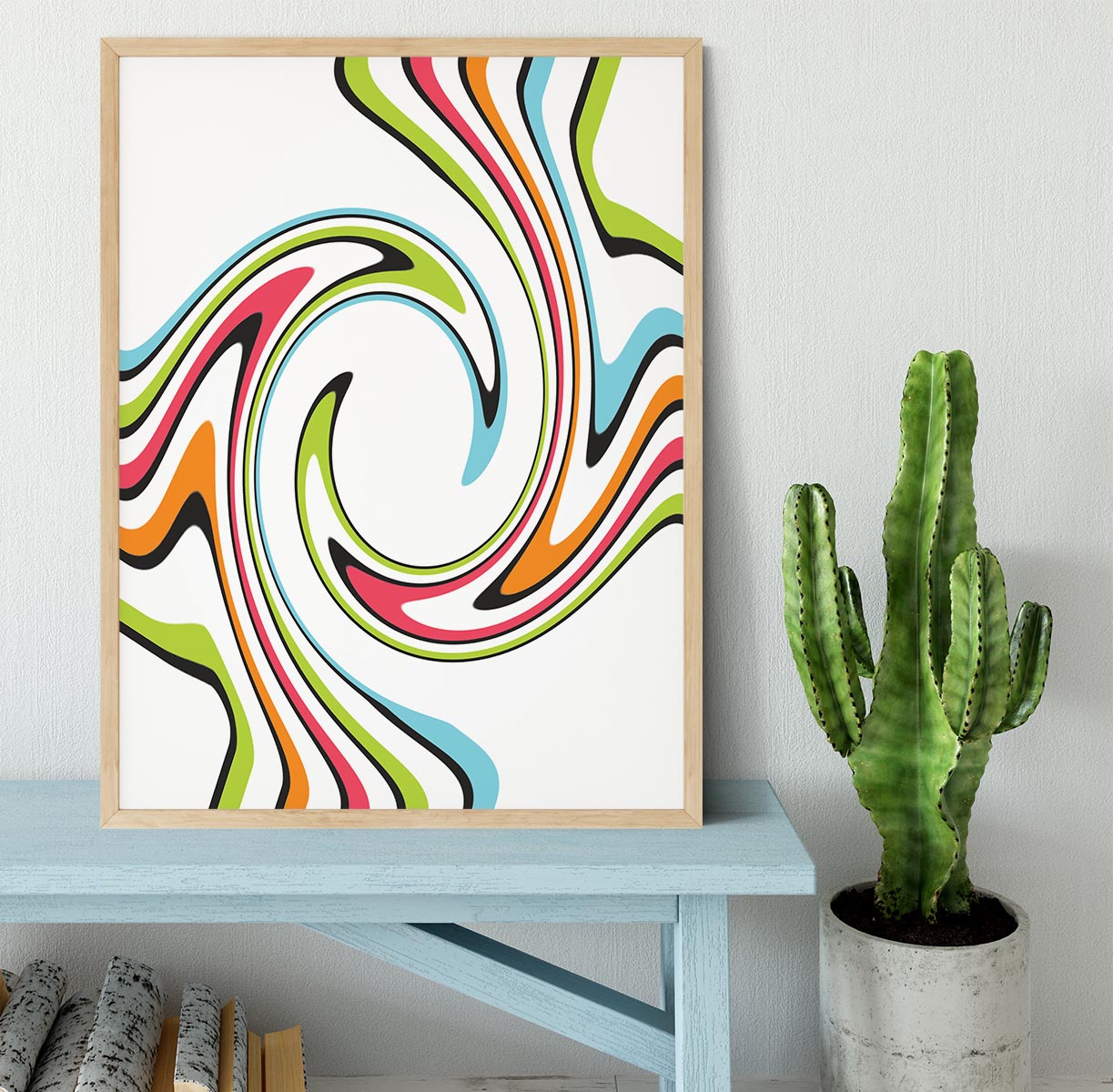 Funky Twirl Framed Print - Canvas Art Rocks - 4