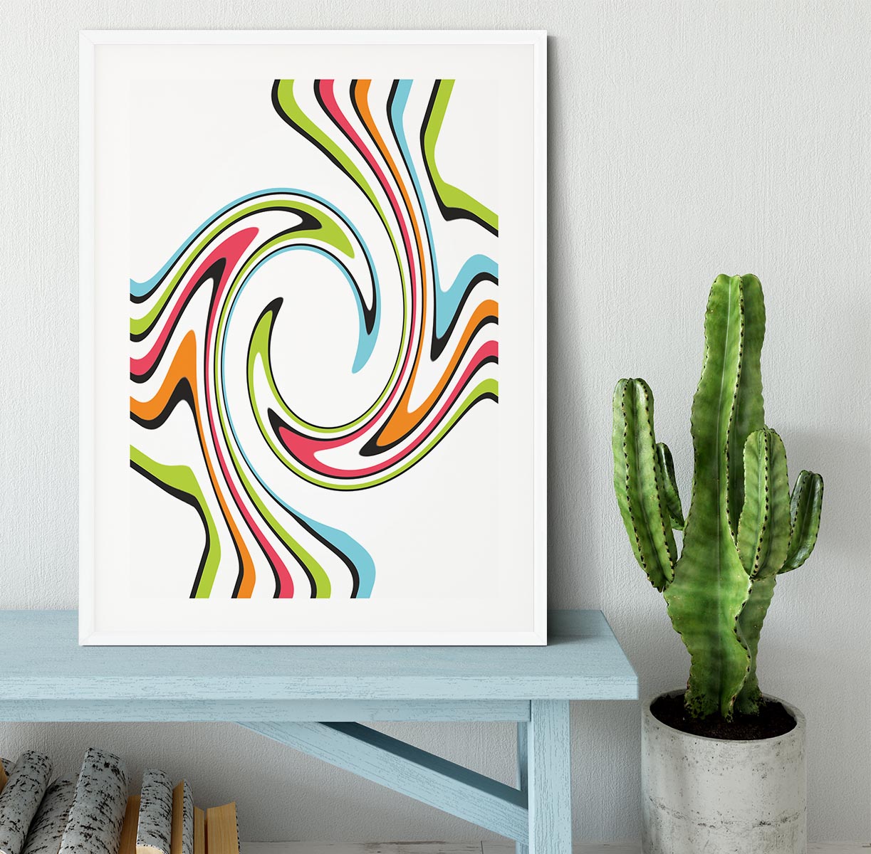 Funky Twirl Framed Print - Canvas Art Rocks - 5