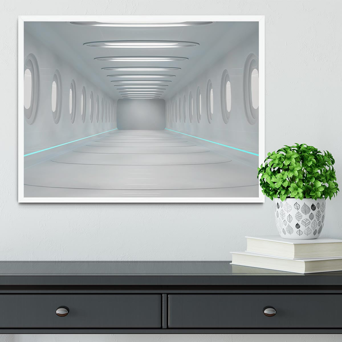 Futuristic interior Framed Print - Canvas Art Rocks -6