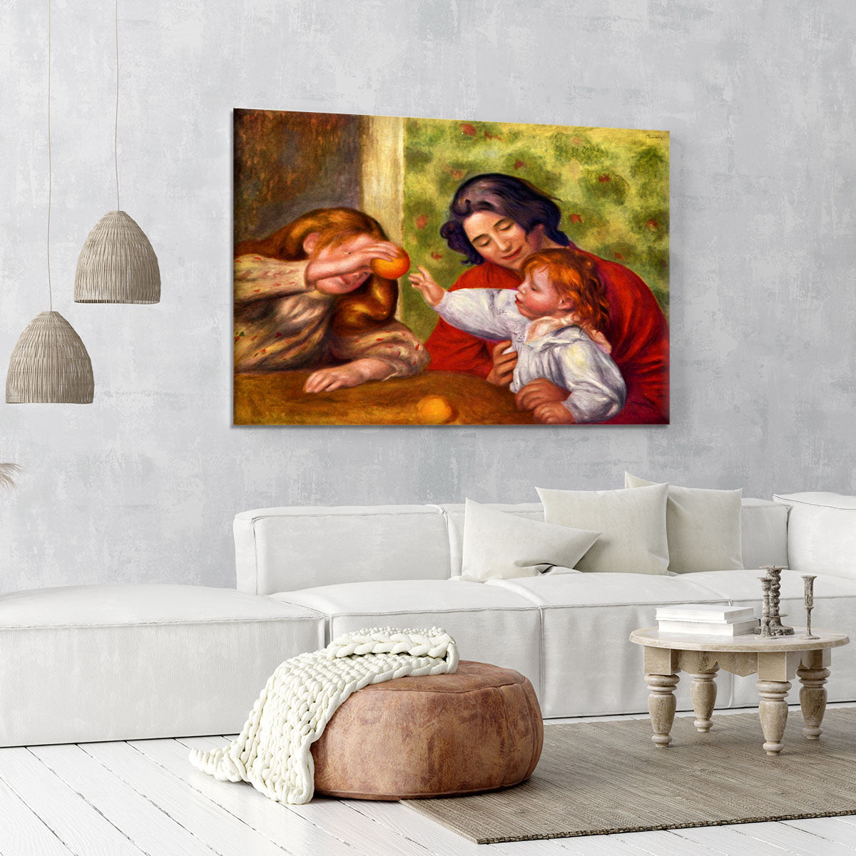 Gabrielle Jean and a girl by Renoir Canvas Print or Poster - Canvas Art Rocks - 6
