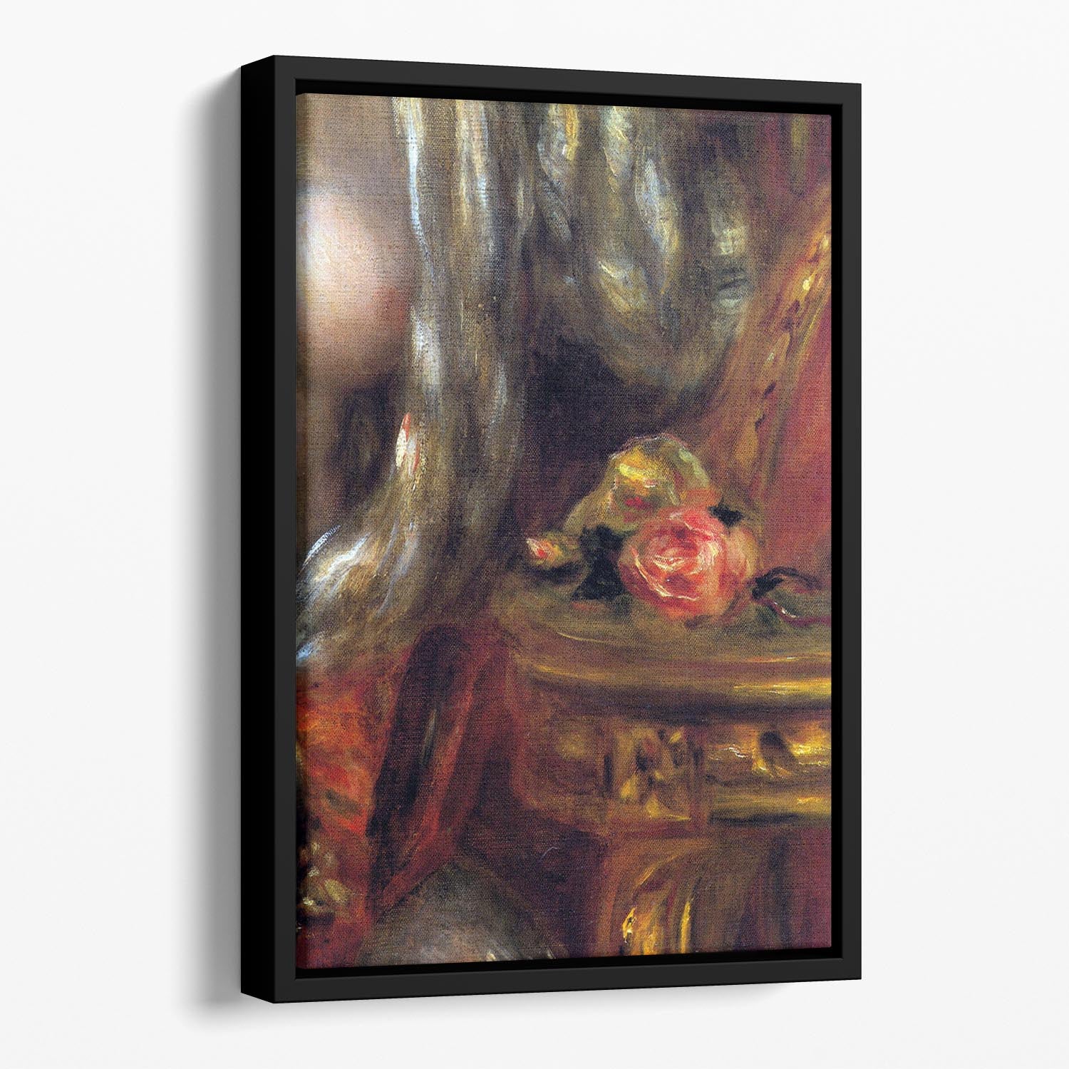 Gabrielle with jewels detail by Renoir Floating Framed Canvas