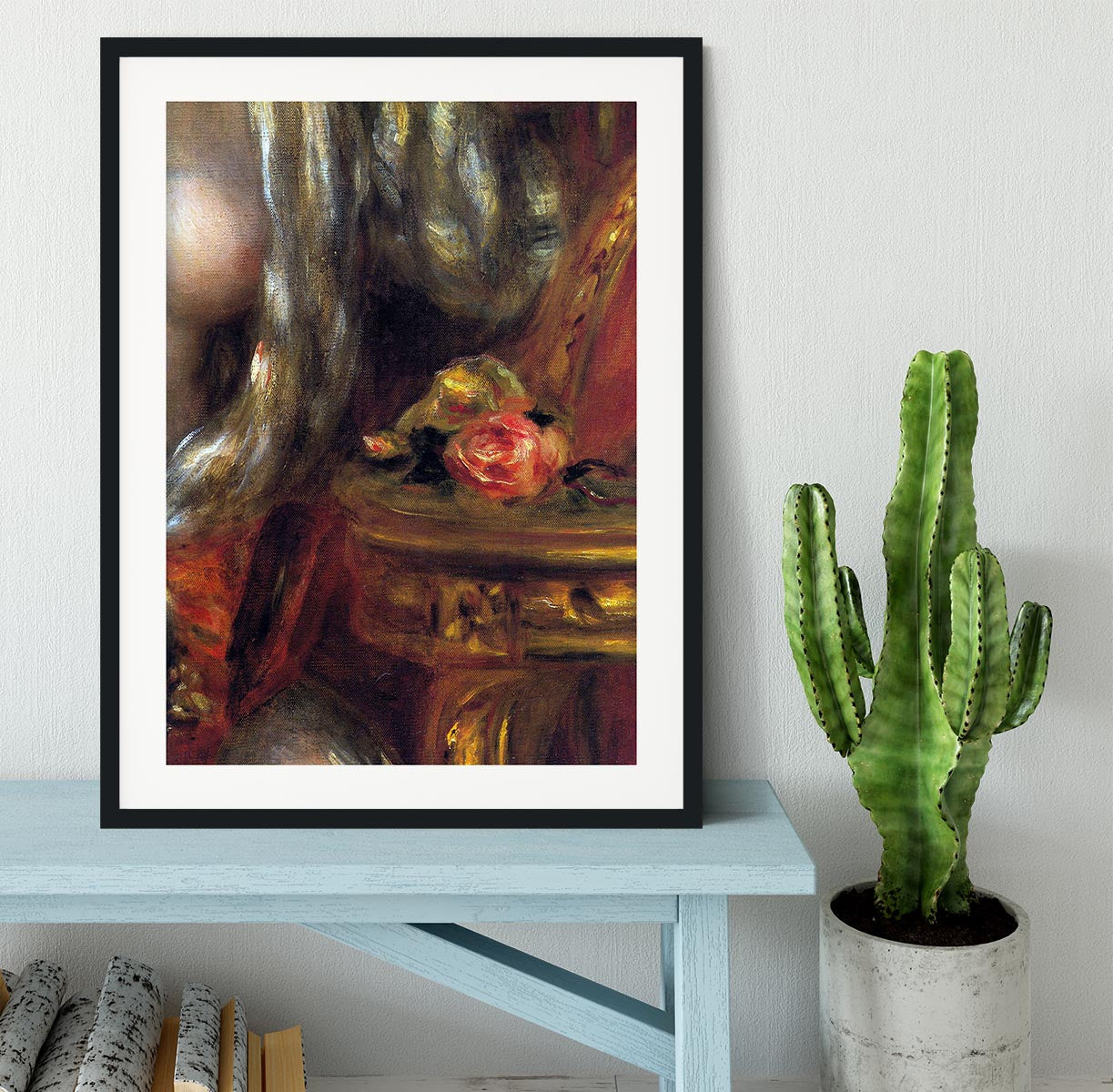 Gabrielle with jewels detail by Renoir Framed Print - Canvas Art Rocks - 1