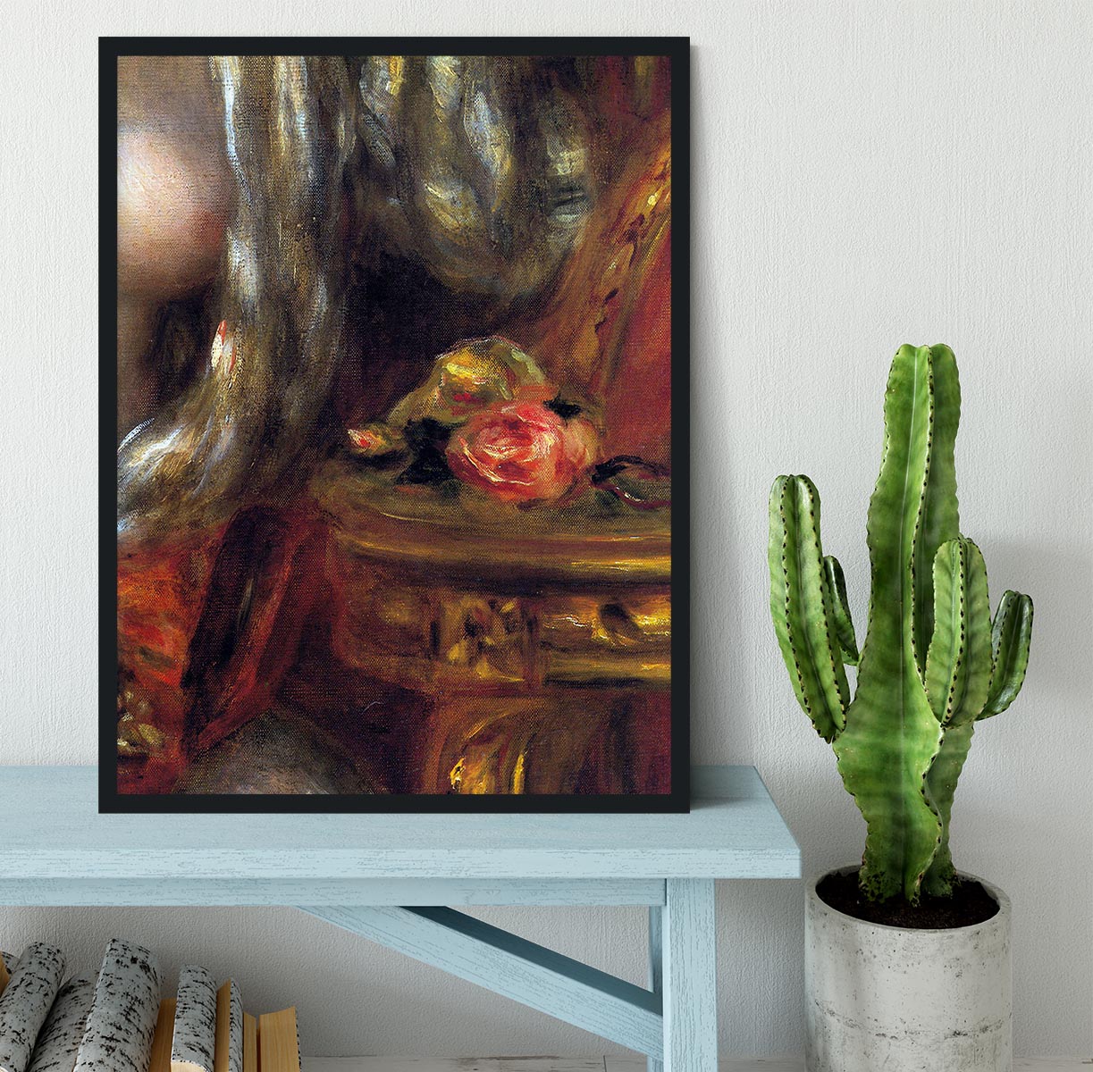 Gabrielle with jewels detail by Renoir Framed Print - Canvas Art Rocks - 2