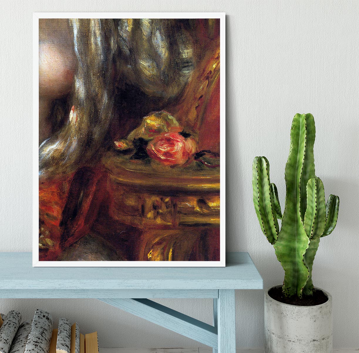 Gabrielle with jewels detail by Renoir Framed Print - Canvas Art Rocks -6