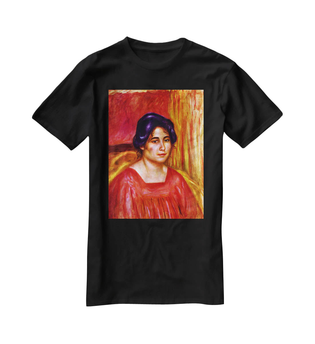 Gabrielle with red blouse by Renoir T-Shirt - Canvas Art Rocks - 1