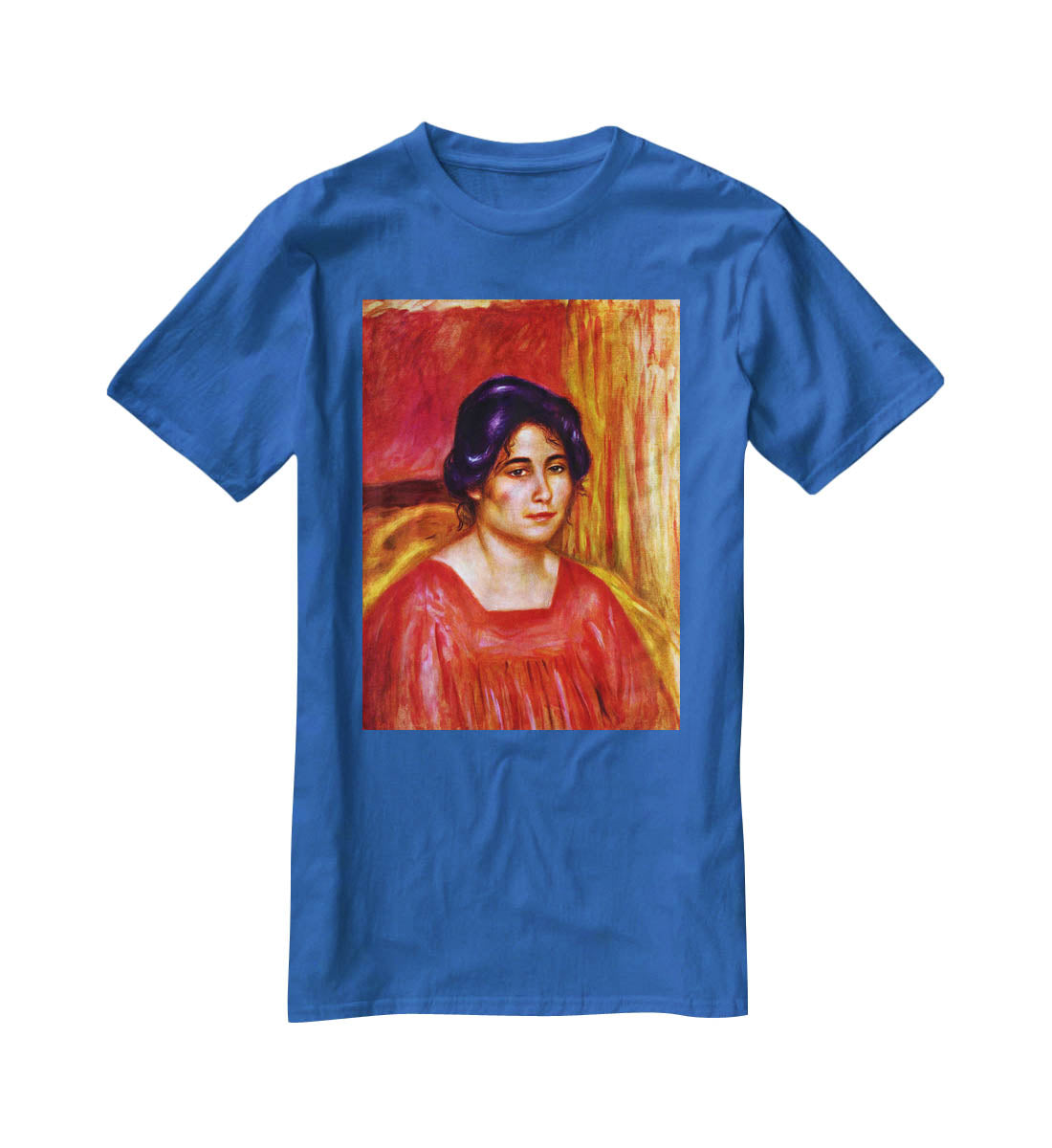 Gabrielle with red blouse by Renoir T-Shirt - Canvas Art Rocks - 2