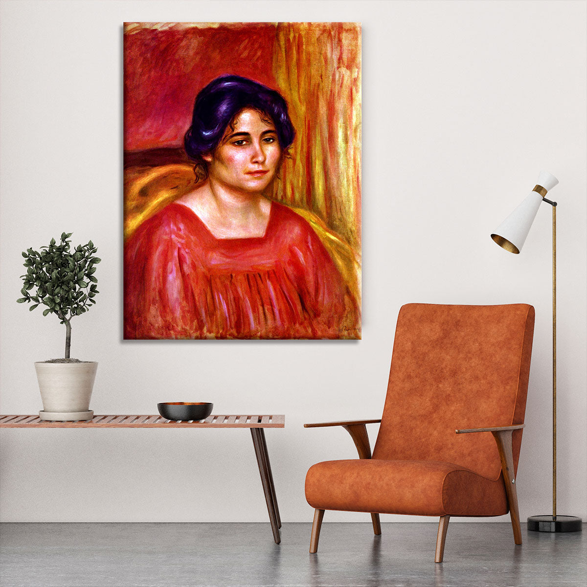 Gabrielle with red blouse by Renoir Canvas Print or Poster - Canvas Art Rocks - 6