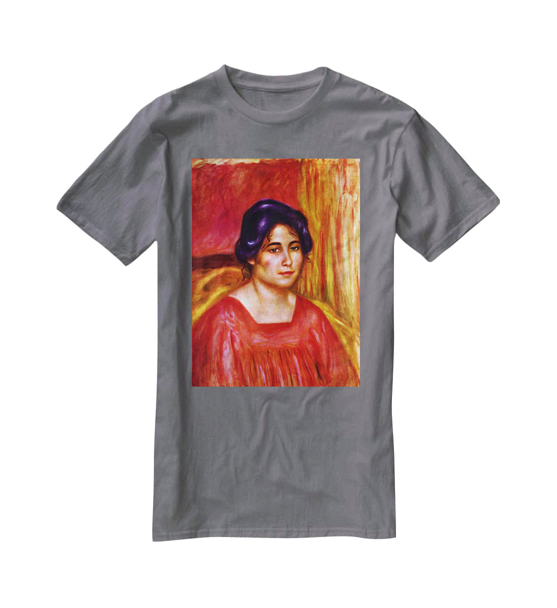 Gabrielle with red blouse by Renoir T-Shirt - Canvas Art Rocks - 3