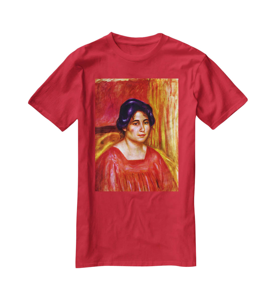 Gabrielle with red blouse by Renoir T-Shirt - Canvas Art Rocks - 4