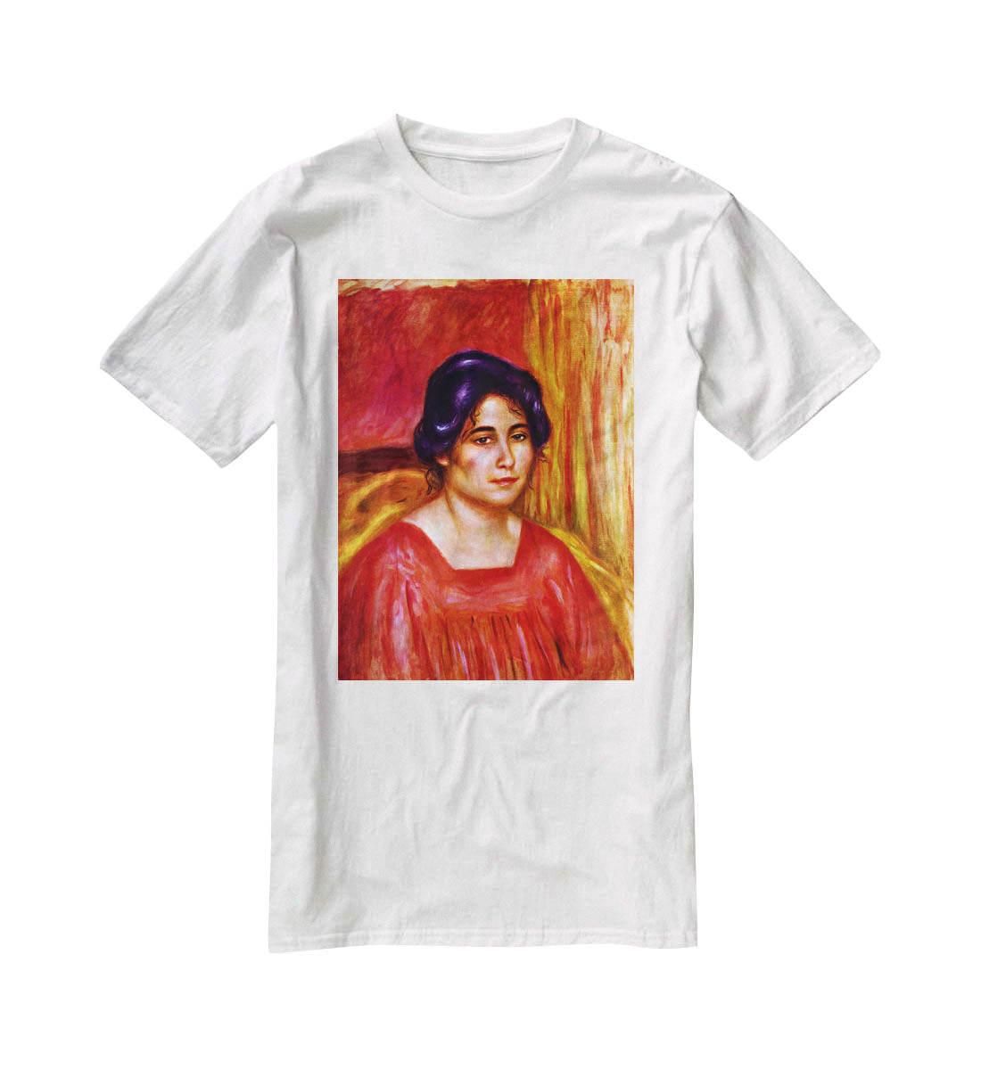 Gabrielle with red blouse by Renoir T-Shirt - Canvas Art Rocks - 5