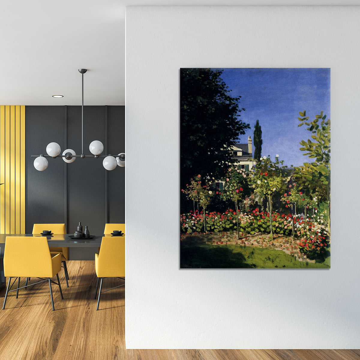 Garden In Flower At Sainte Adresse by Monet Canvas Print or Poster - Canvas Art Rocks - 4