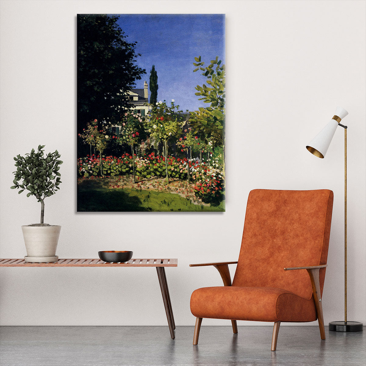 Garden In Flower At Sainte Adresse by Monet Canvas Print or Poster - Canvas Art Rocks - 6