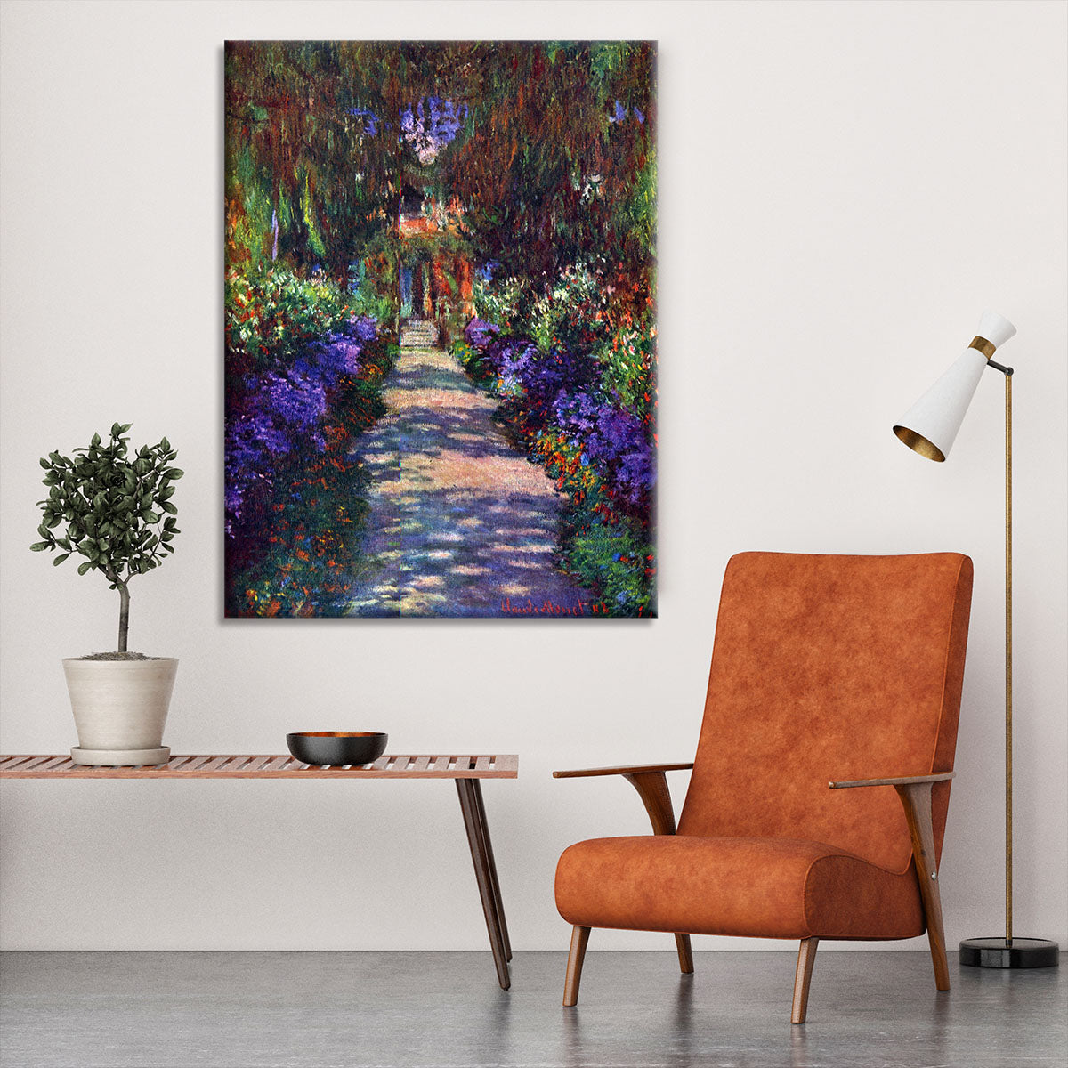 Garden at Giverny by Monet Canvas Print or Poster - Canvas Art Rocks - 6