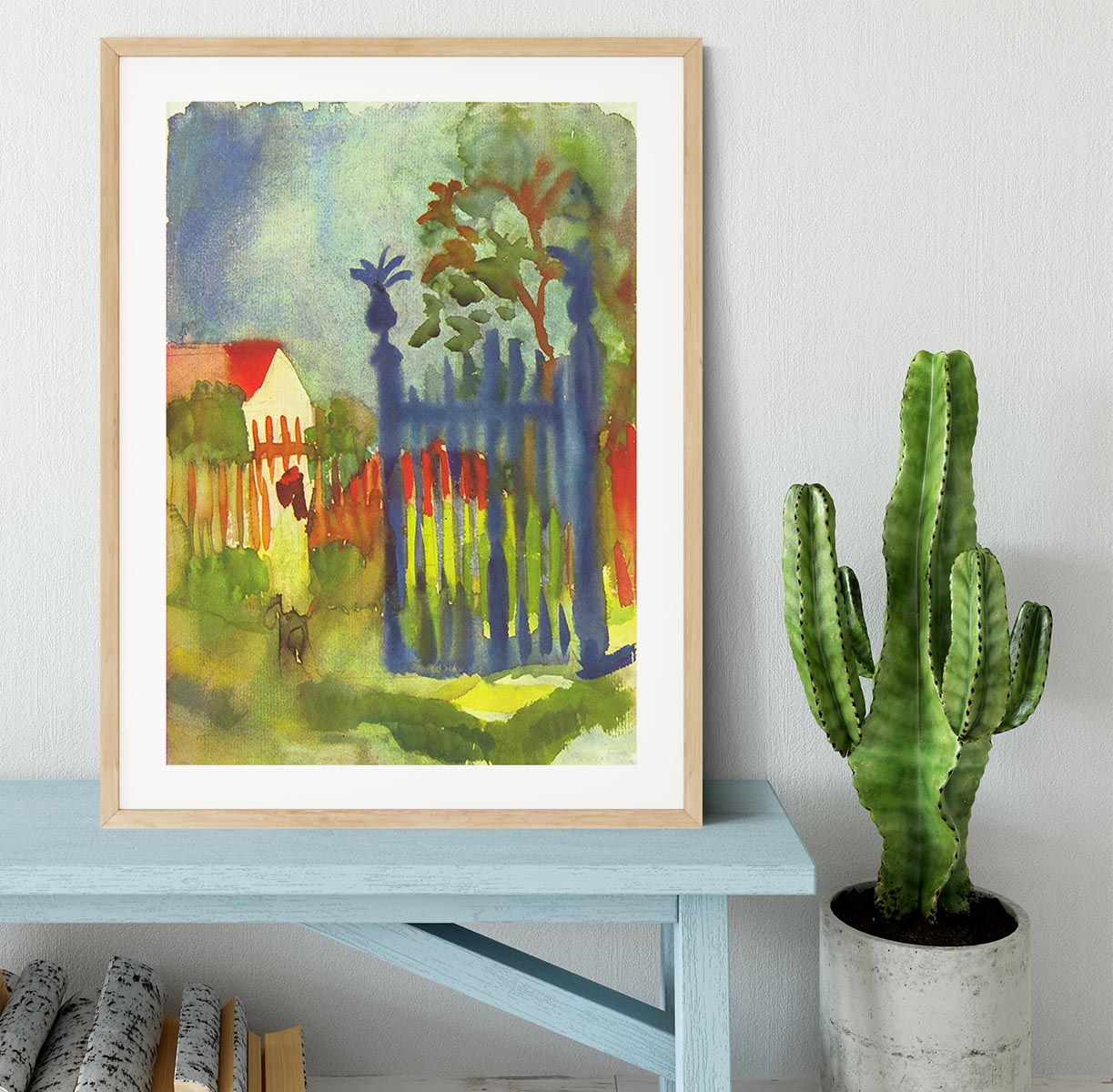 Garden gate by Macke Framed Print - Canvas Art Rocks - 3