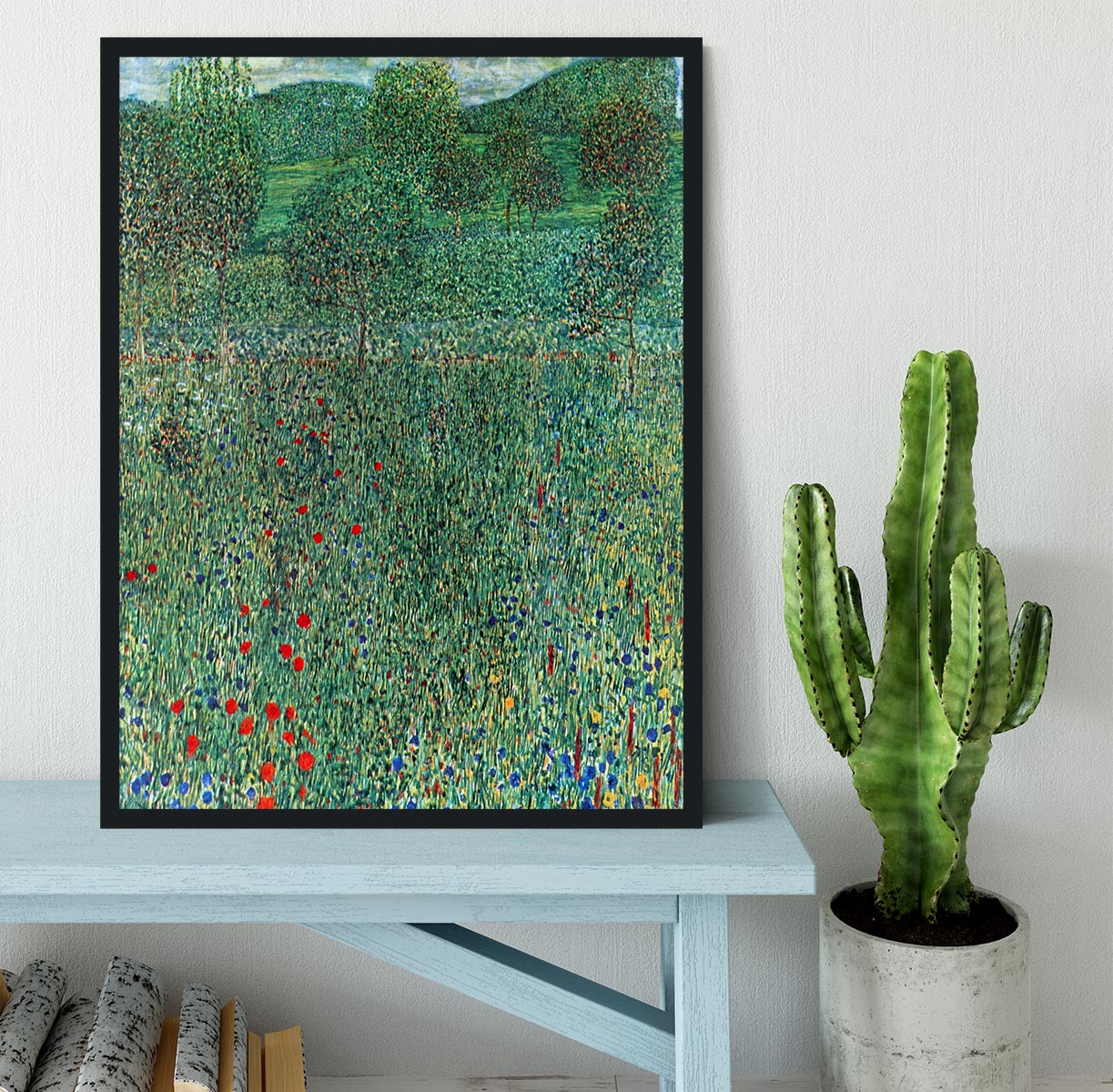 Garden landscape by Klimt Framed Print - Canvas Art Rocks - 2