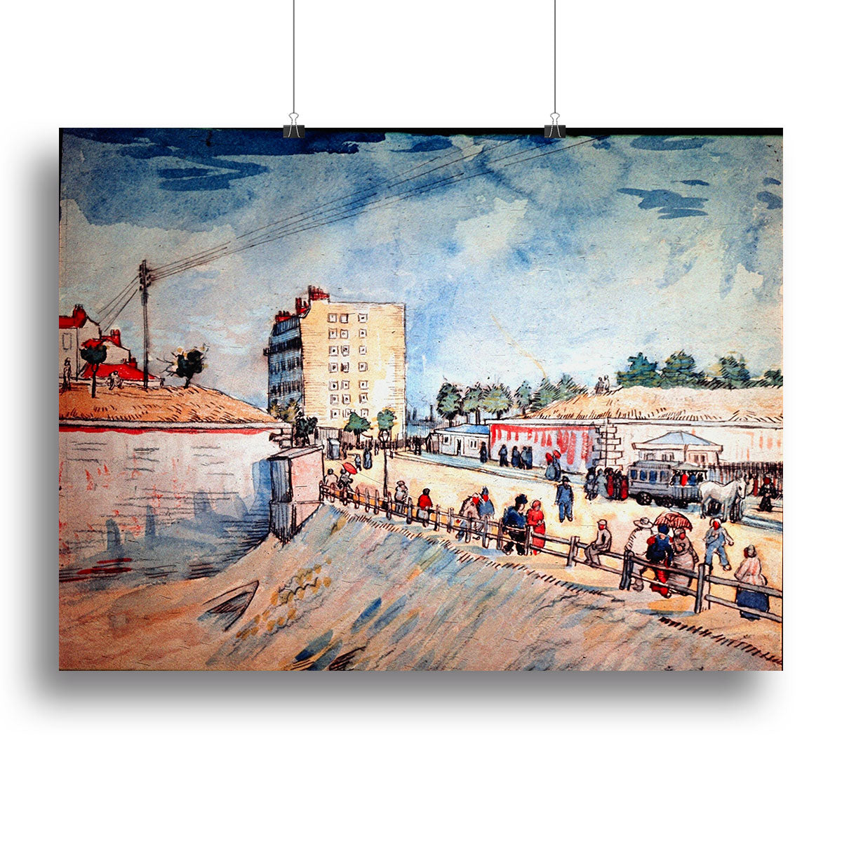 Gate in the Paris Ramparts by Van Gogh Canvas Print or Poster - Canvas Art Rocks - 2