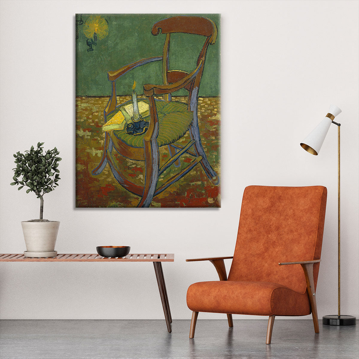 Gauguins chair by Van Gogh Canvas Print or Poster - Canvas Art Rocks - 6