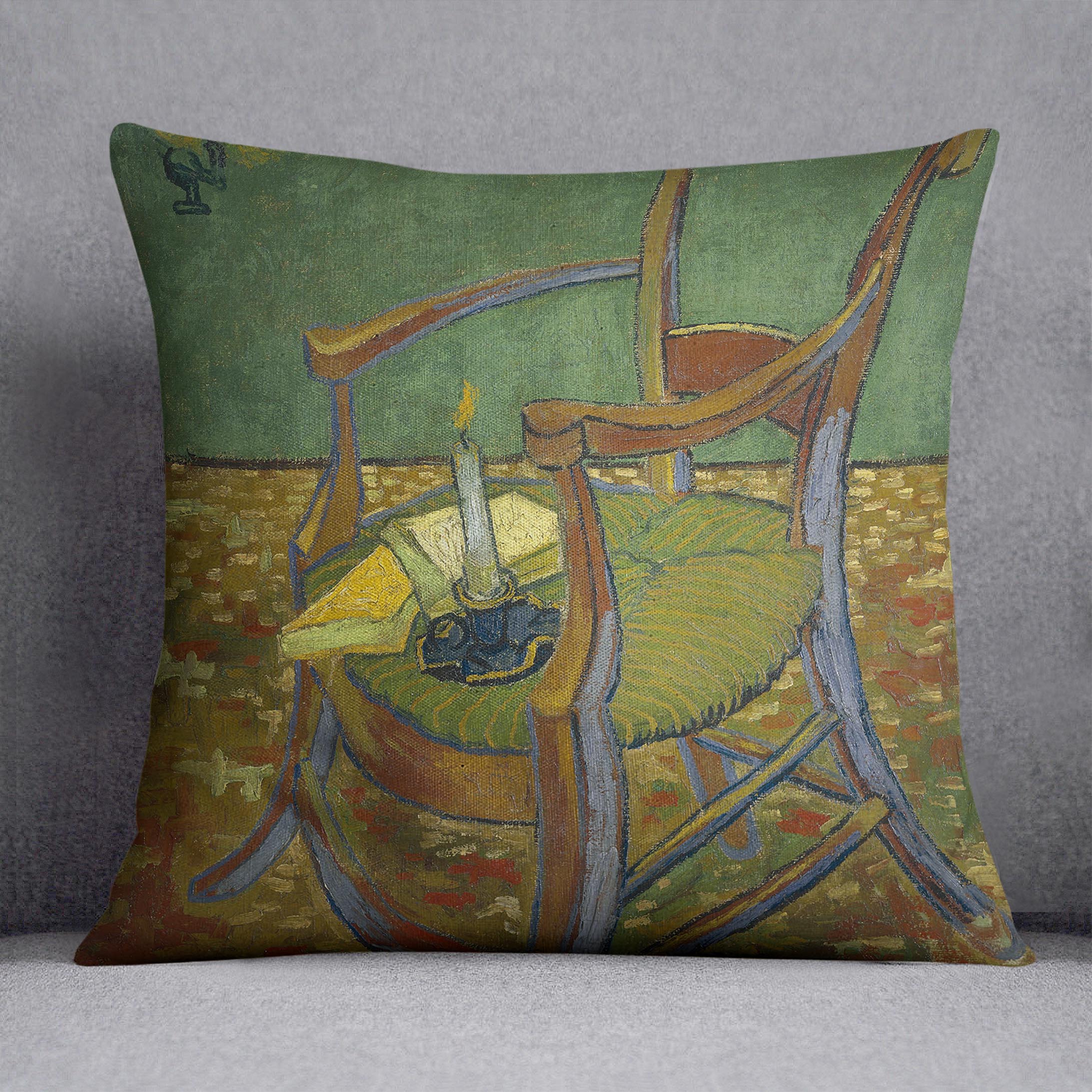 Gauguins chair by Van Gogh Cushion