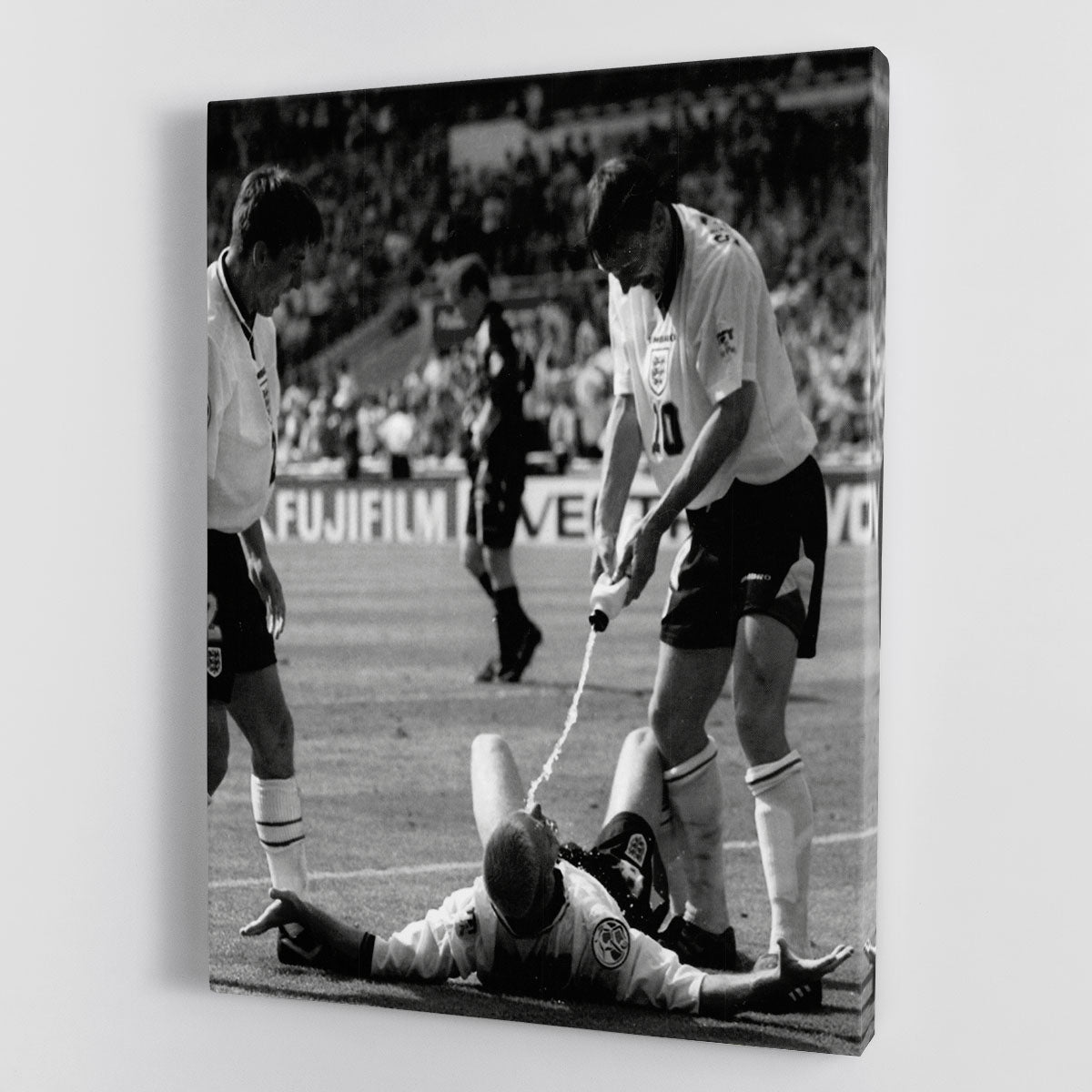 Gazza celebrates Euro 96 qualifiers Canvas Print or Poster - Canvas Art Rocks - 1