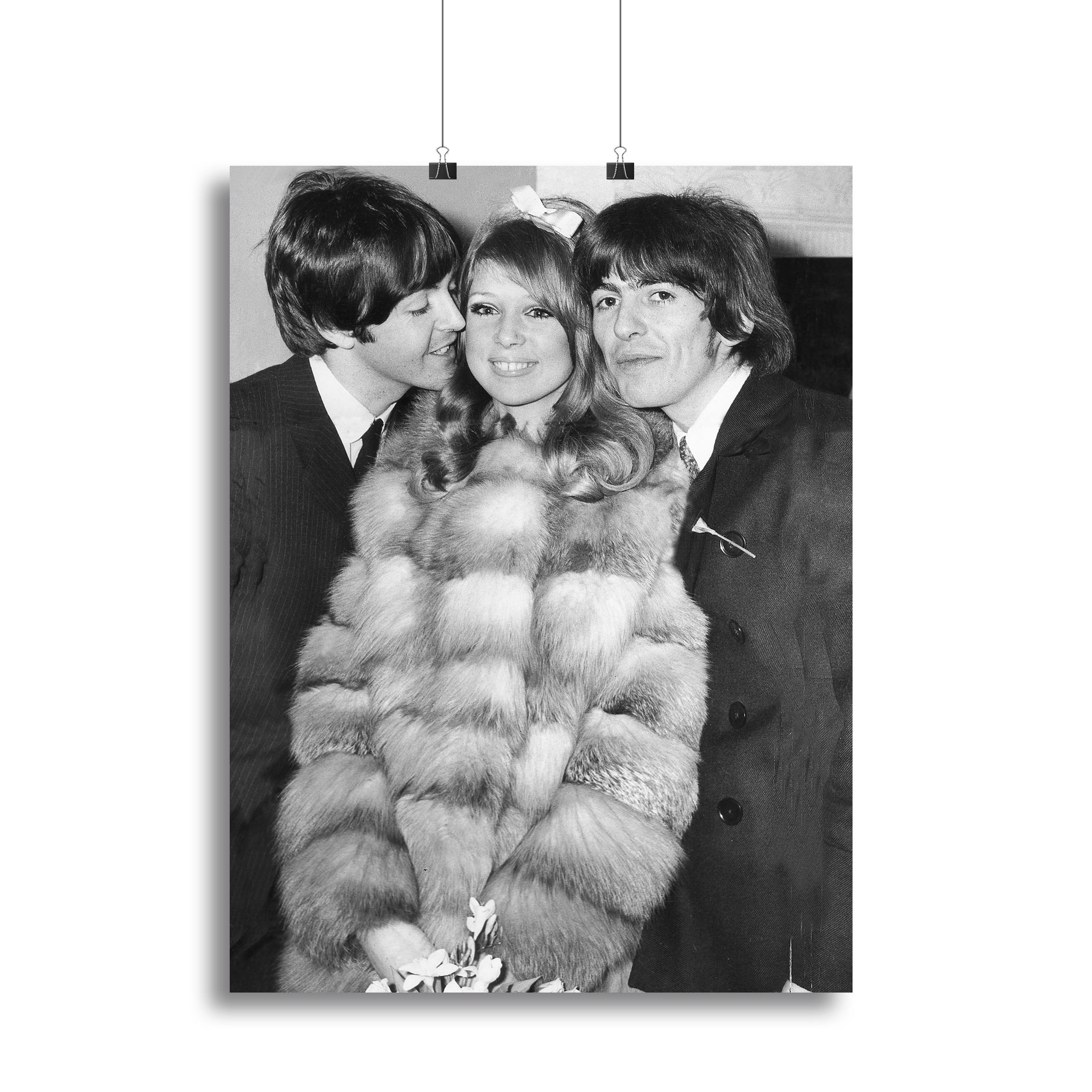 George Harrison and Pattie Boyds wedding with Paul McCartney Canvas Print or Poster - Canvas Art Rocks - 2