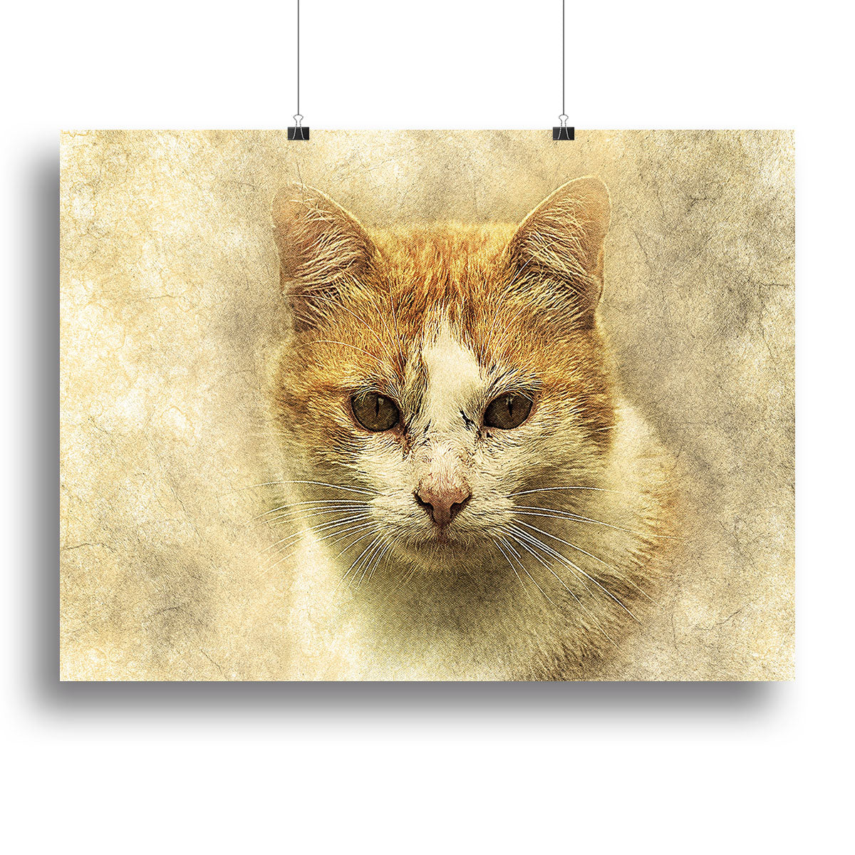 Ginger Cat Painting Canvas Print or Poster - Canvas Art Rocks - 2
