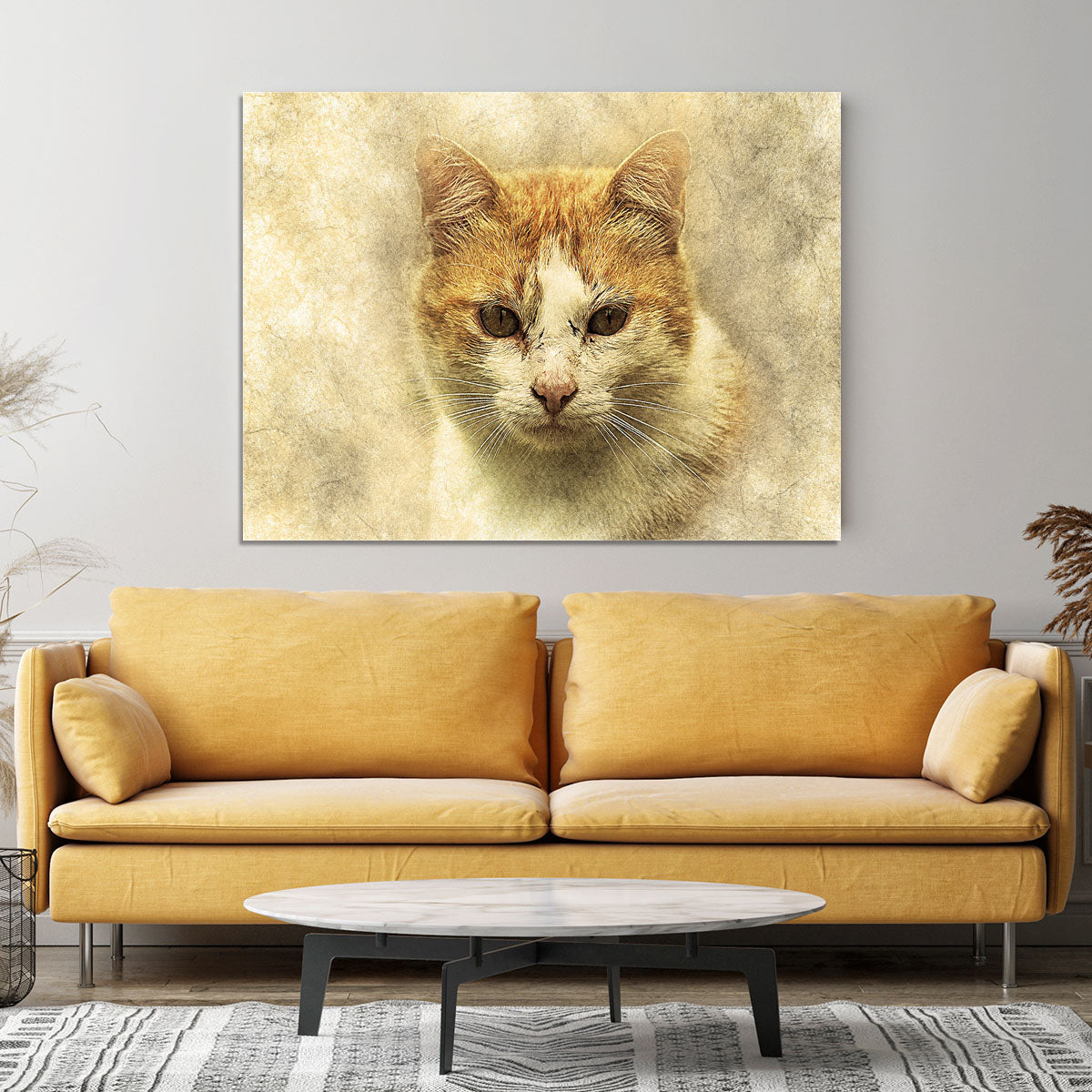 Ginger Cat Painting Canvas Print or Poster - Canvas Art Rocks - 4