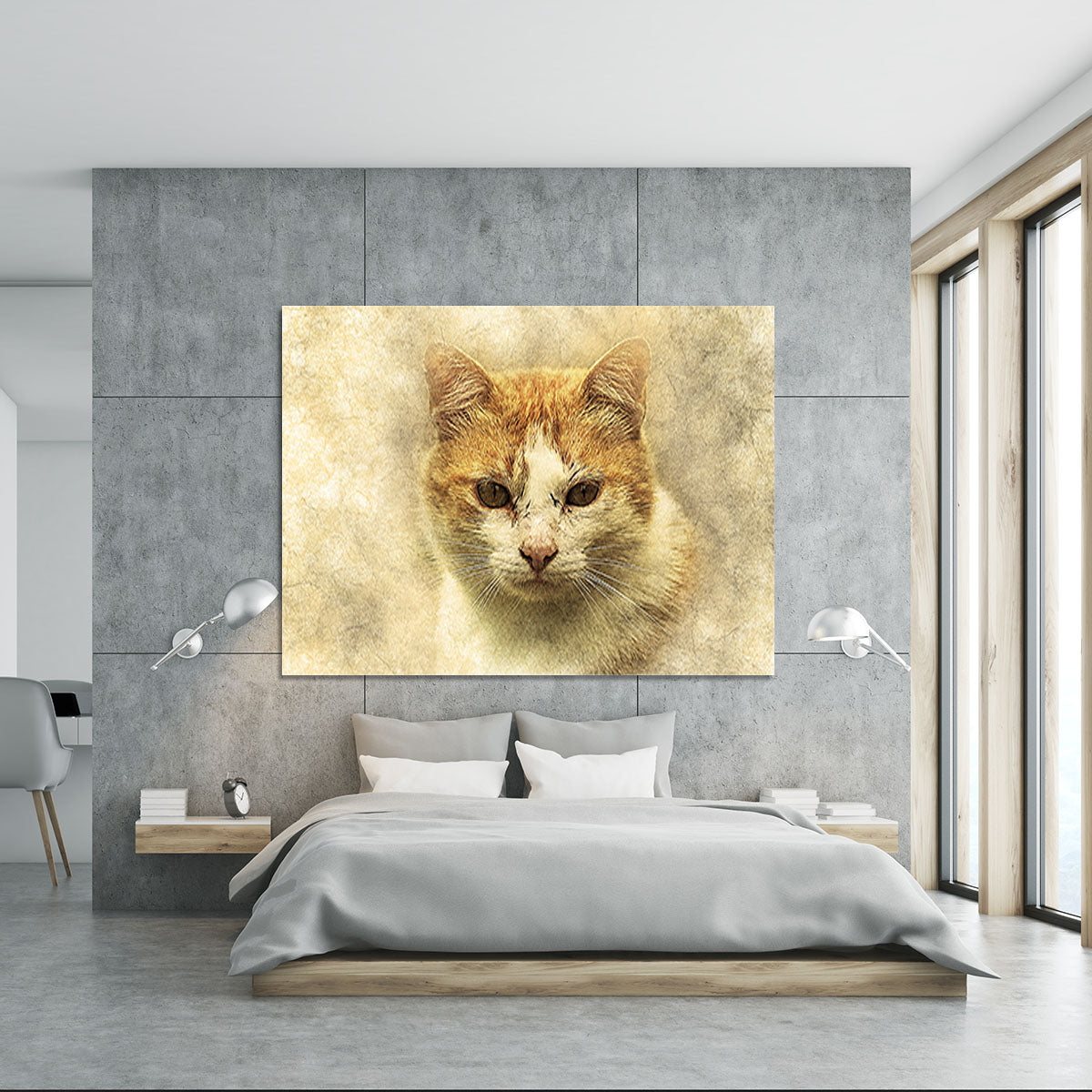 Ginger Cat Painting Canvas Print or Poster - Canvas Art Rocks - 5
