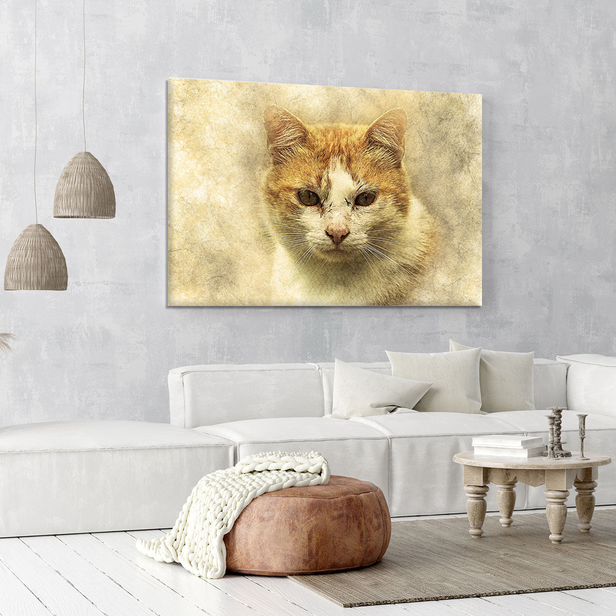 Ginger Cat Painting Canvas Print or Poster - Canvas Art Rocks - 6