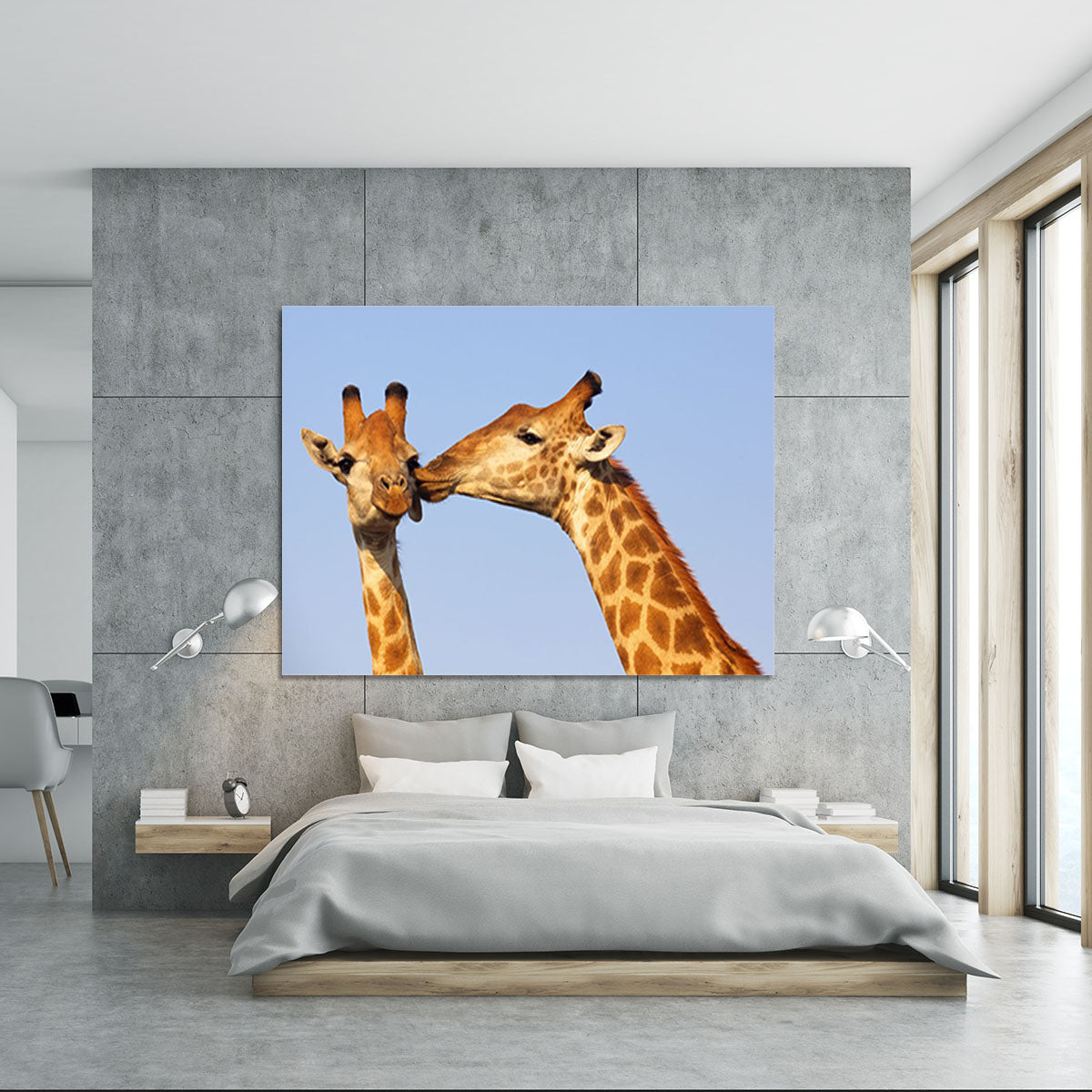 Giraffe pair bonding Canvas Print or Poster - Canvas Art Rocks - 5