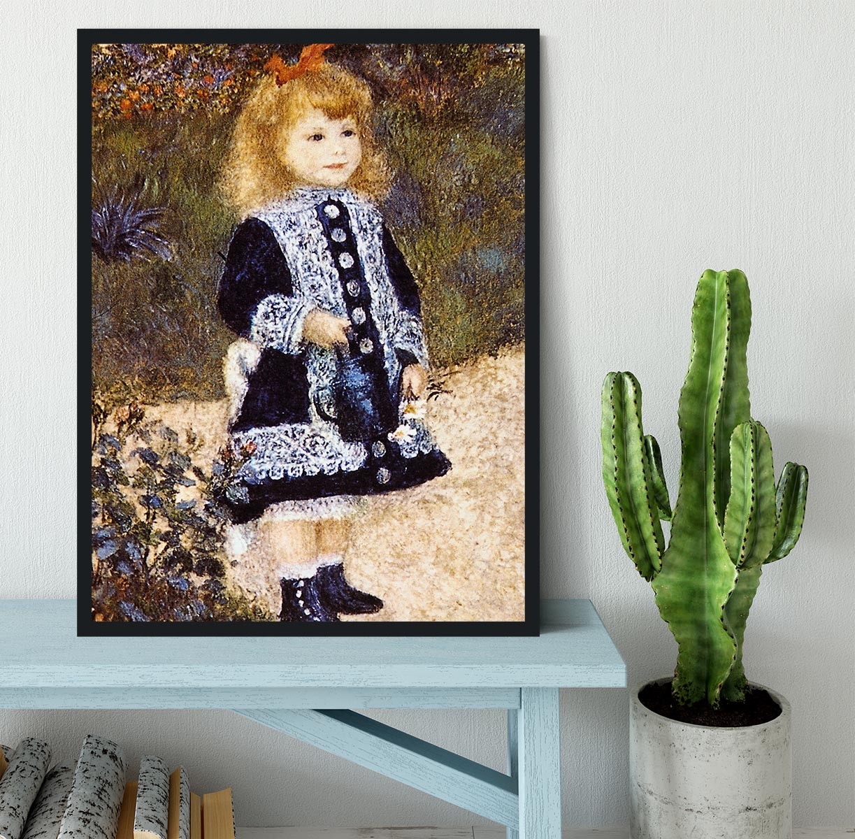 Girl with the Watering Can by Renoir Framed Print - Canvas Art Rocks - 2