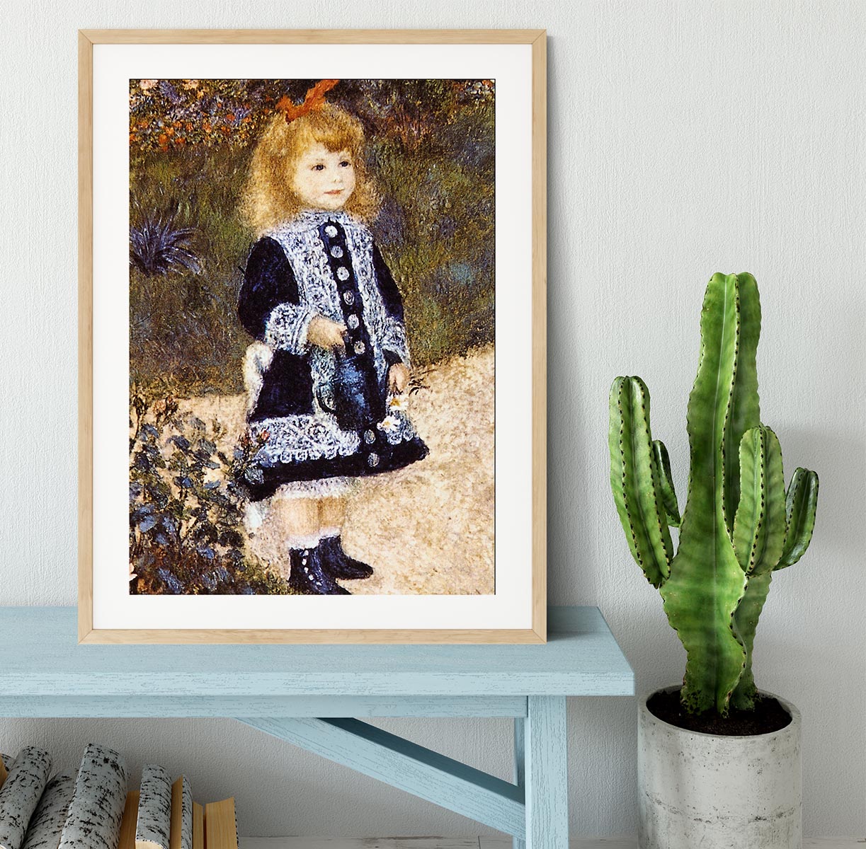 Girl with the Watering Can by Renoir Framed Print - Canvas Art Rocks - 3