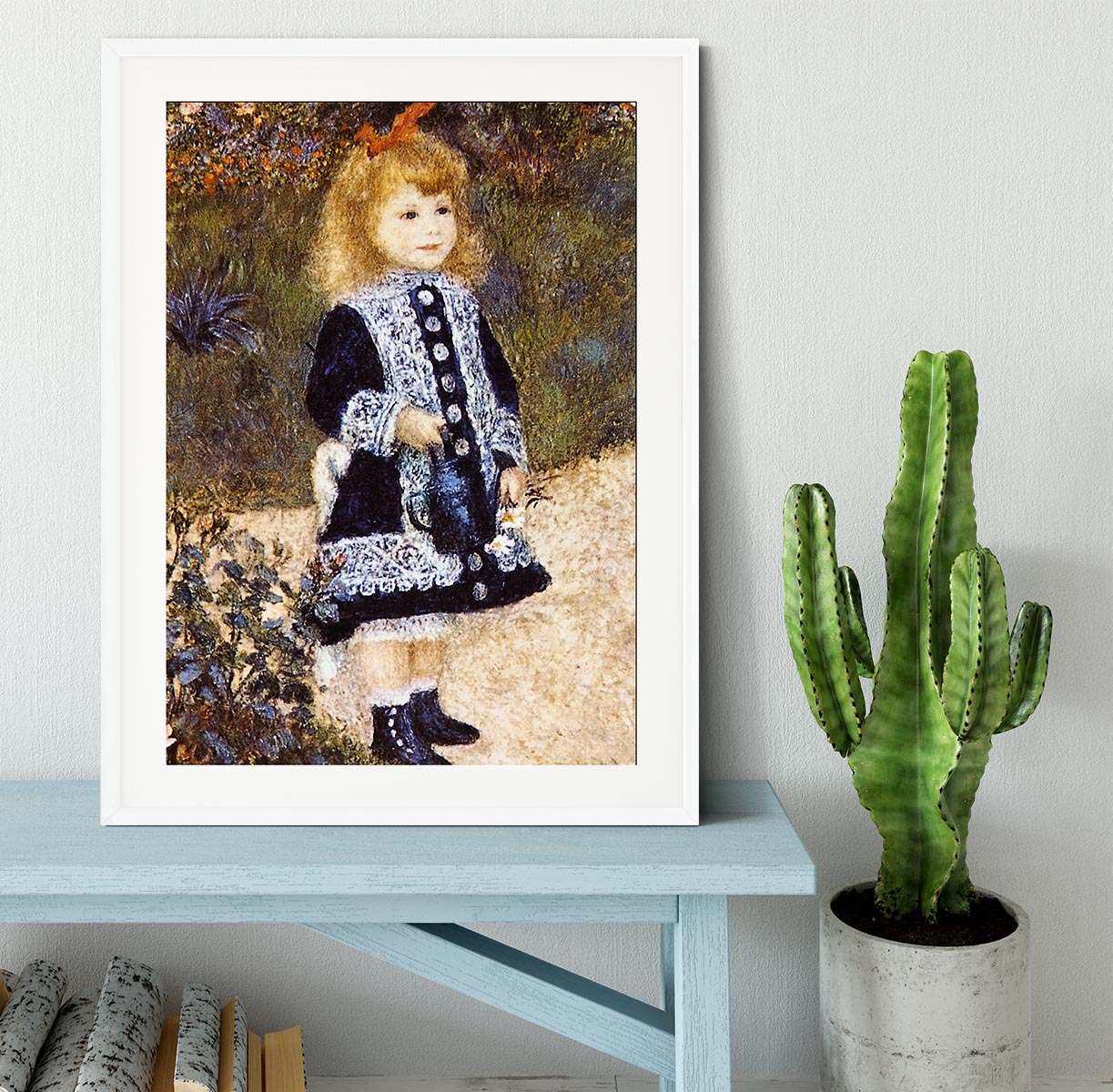 Girl with the Watering Can by Renoir Framed Print - Canvas Art Rocks - 5